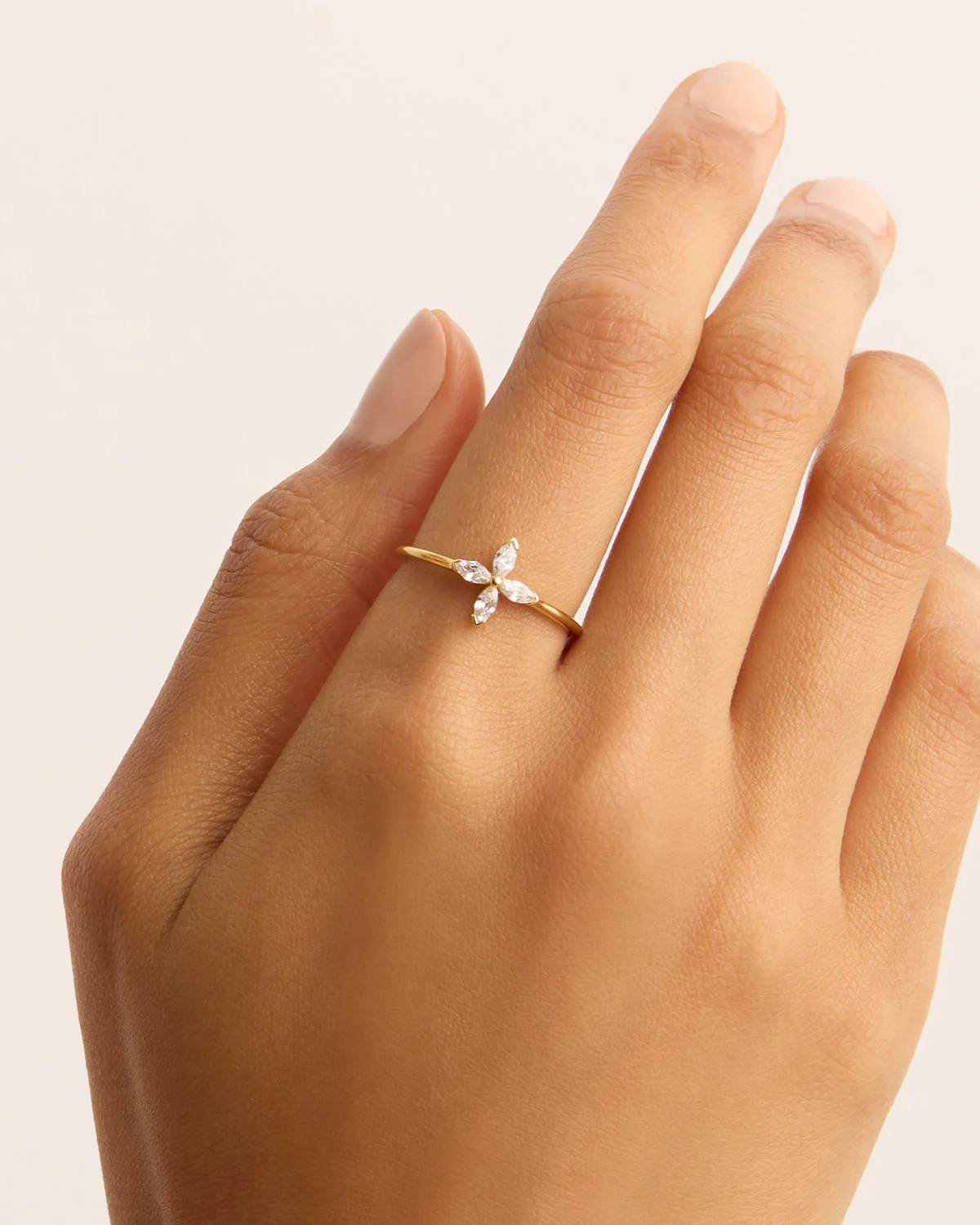 14k Solid Gold Blossom Lab-Grown Diamond Ring