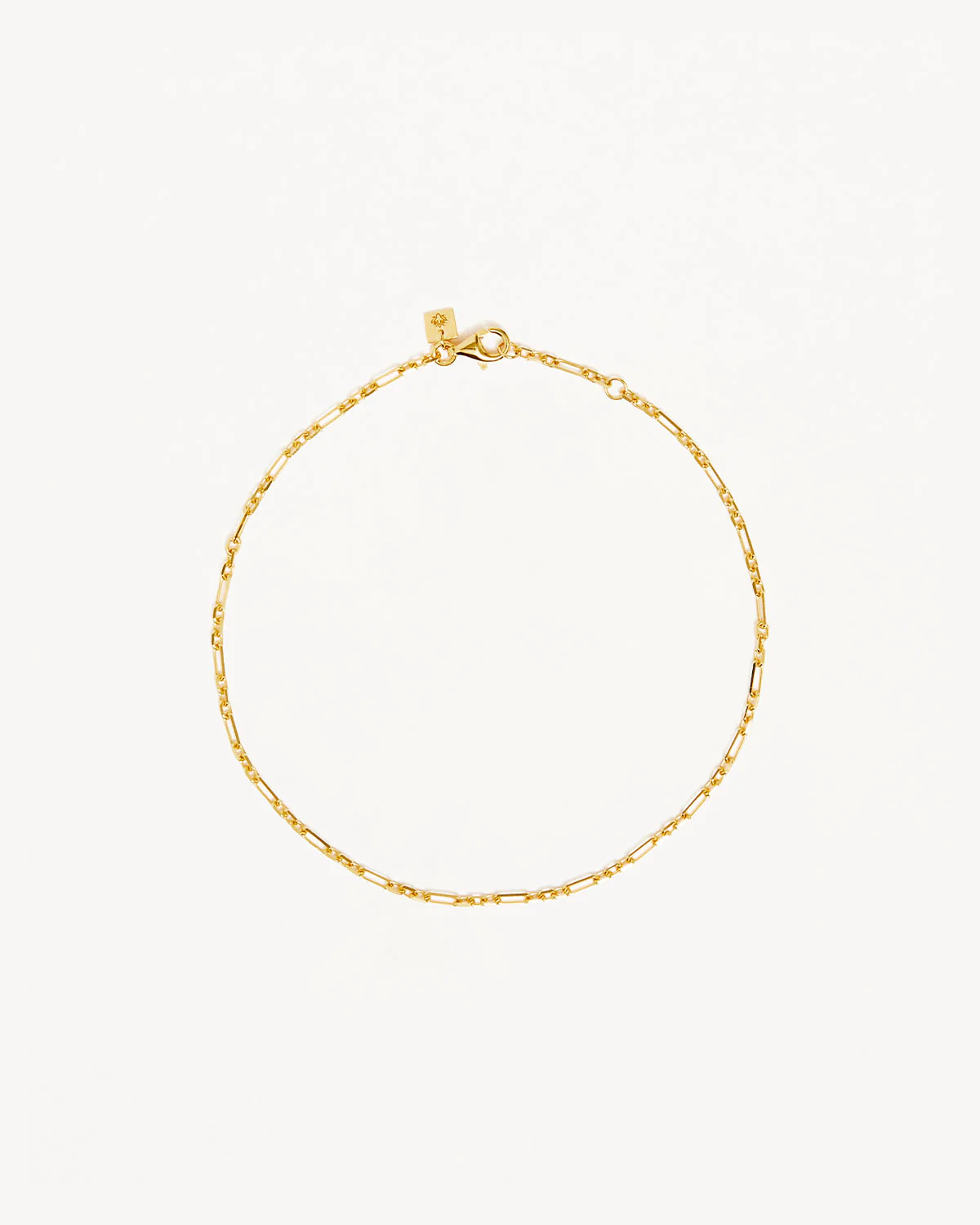 18k Gold Vermeil Mixed Link Chain Anklet