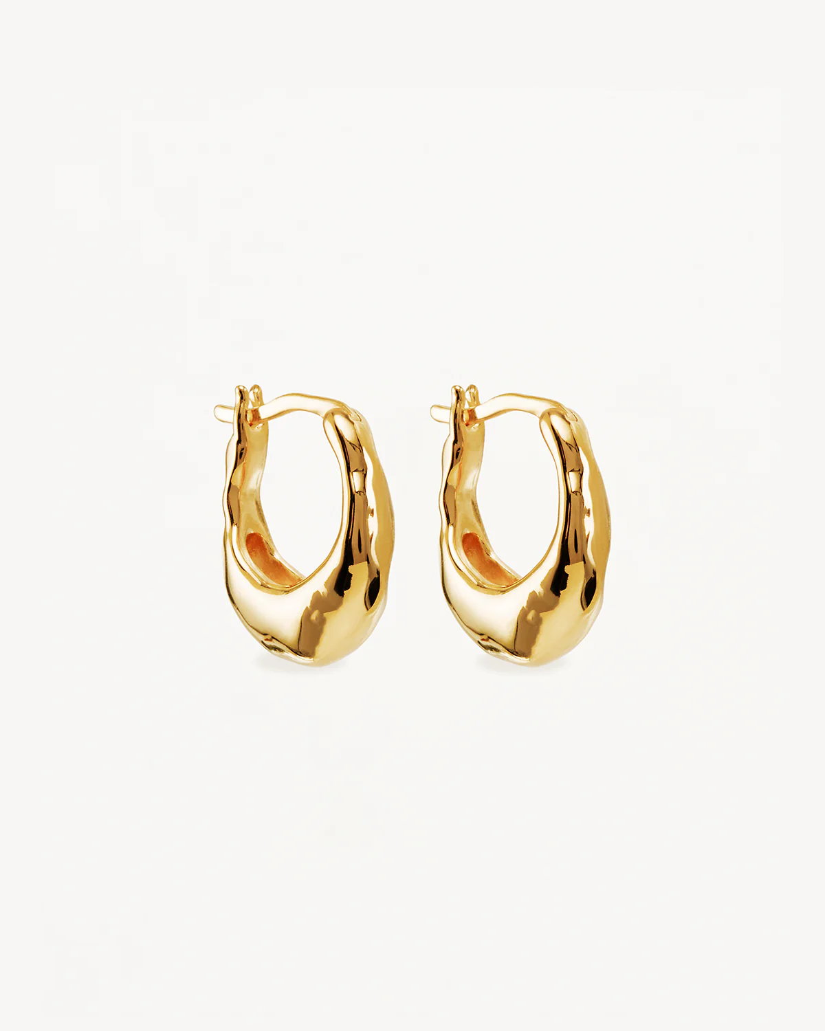 18k Gold Vermeil Radiant Energy Small Hoops
