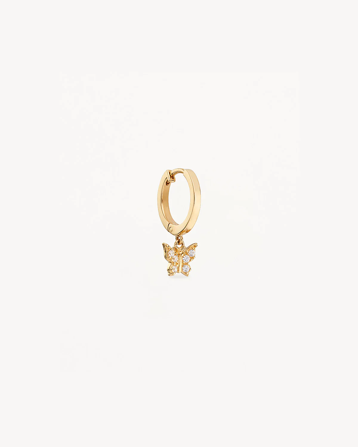 14k Solid Gold Fly With Me Hoop