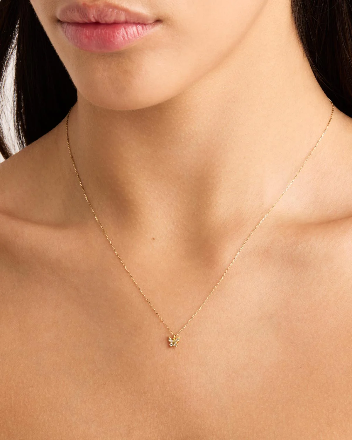14k Solid Gold Fly With Me Necklace