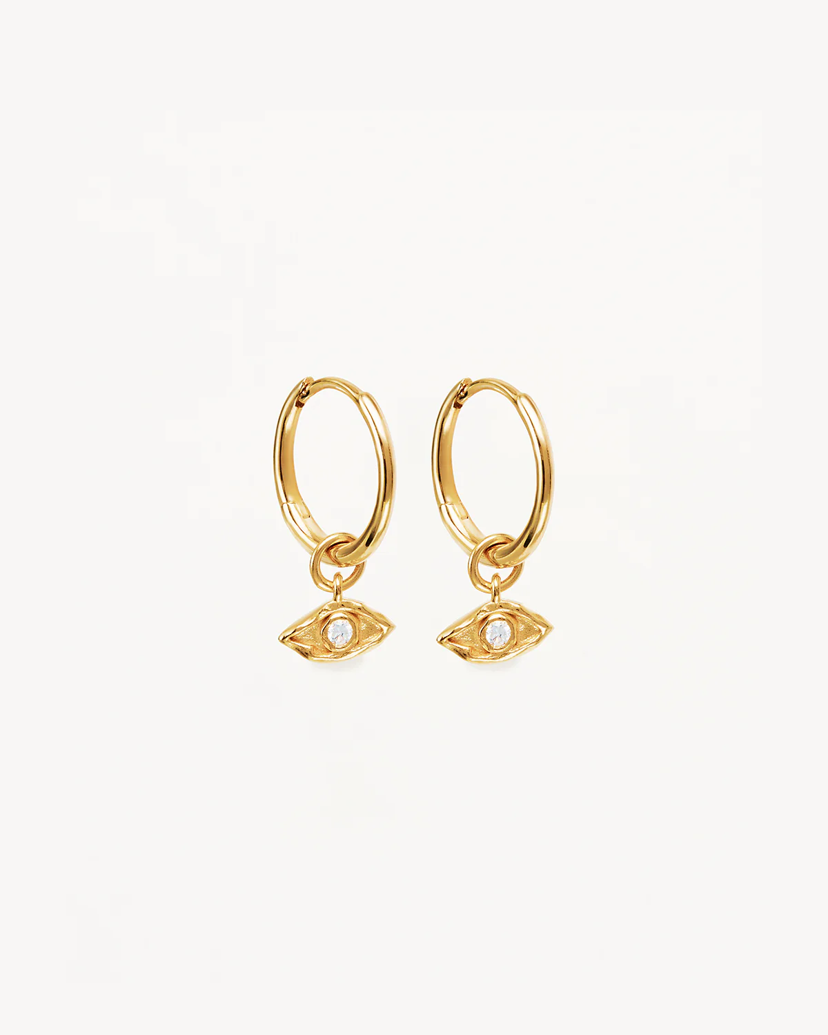 18k Gold Vermeil I am Protected Hoops