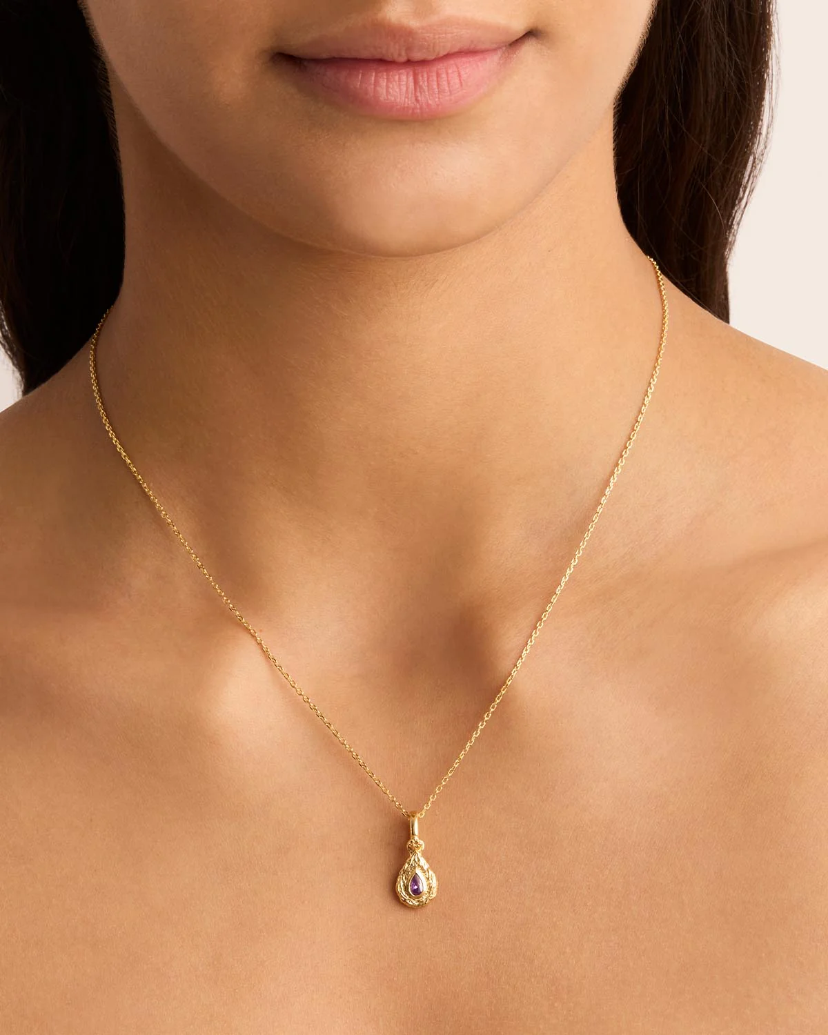 1131-18k-gold-vermeil-with-love-birthstone-annex-link-pendant-february-2.webp 18k Gold Vermeil With Love Birthstone Annex Link Pendant - February