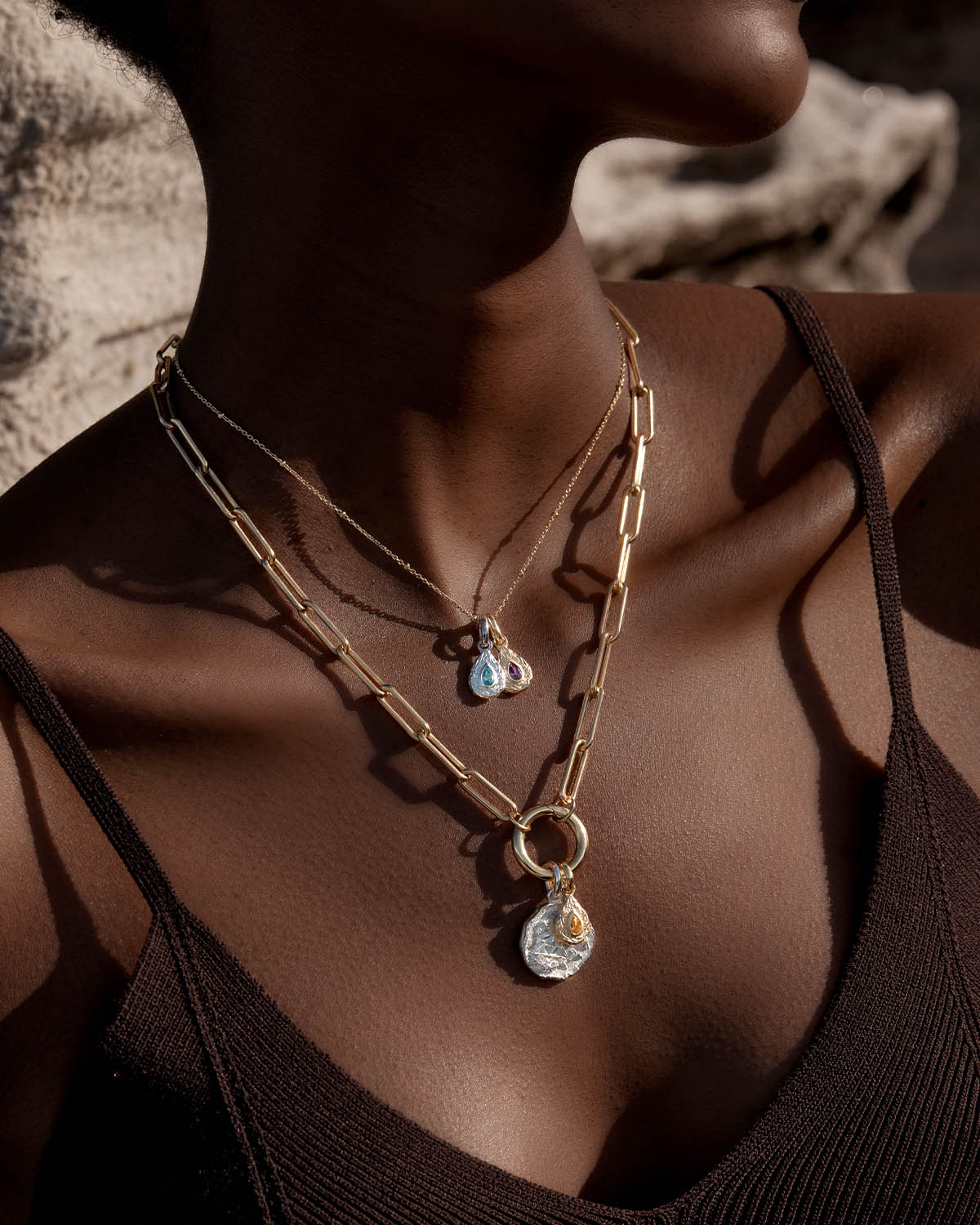 1131-18k-gold-vermeil-with-love-birthstone-annex-link-pendant-february-3.jpg 18k Gold Vermeil With Love Birthstone Annex Link Pendant - February