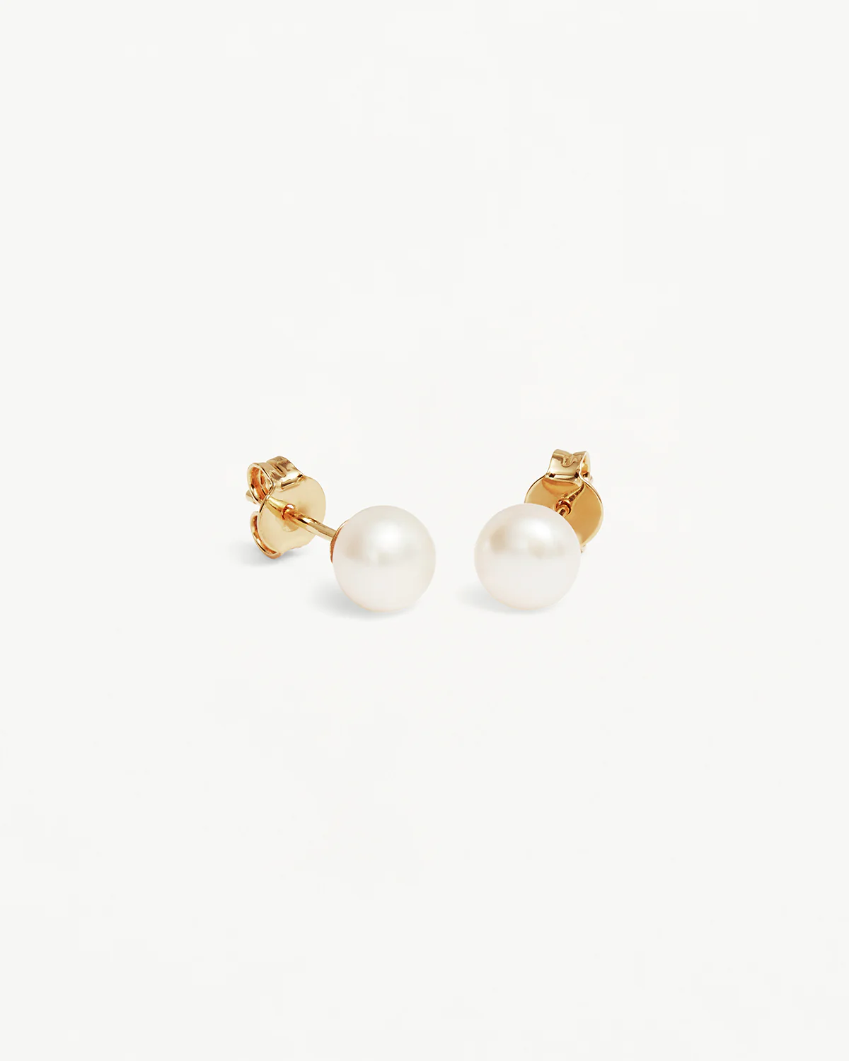 18k Gold Vermeil Floating On Air Pearl Stud Earrings - 6mm