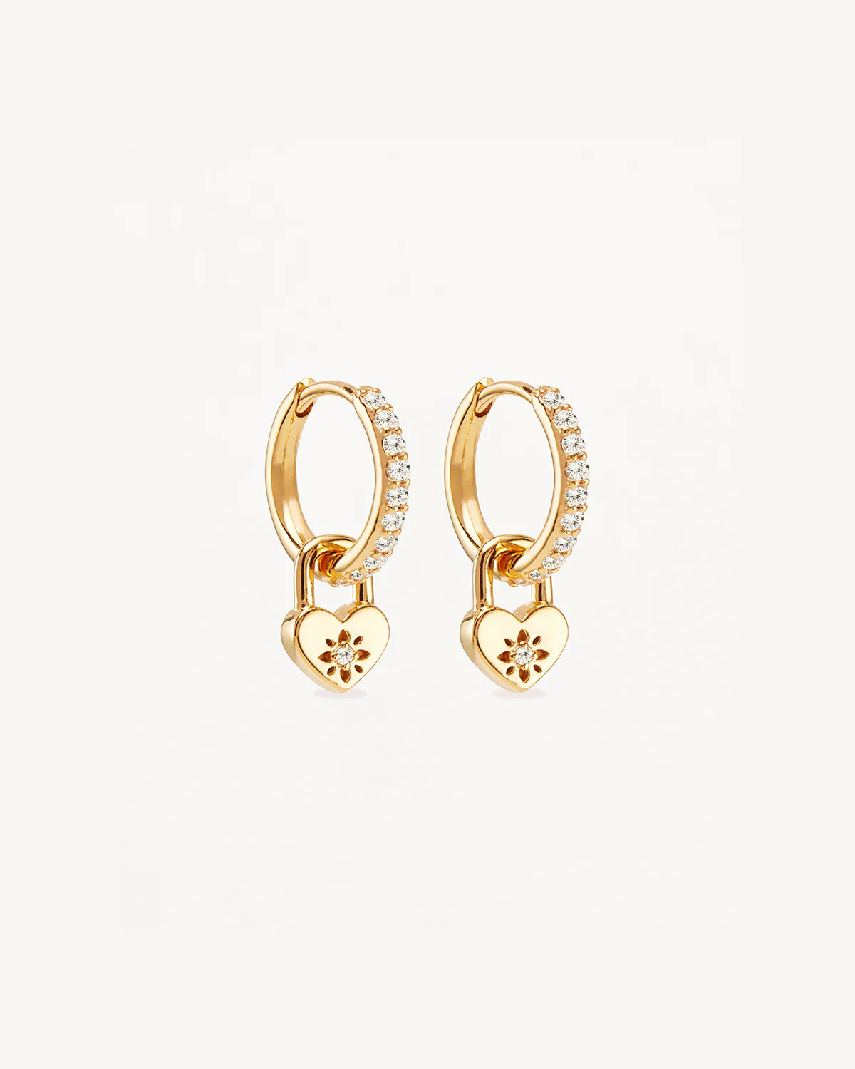 18k Gold Vermeil Love Unlocked Padlock Hoops