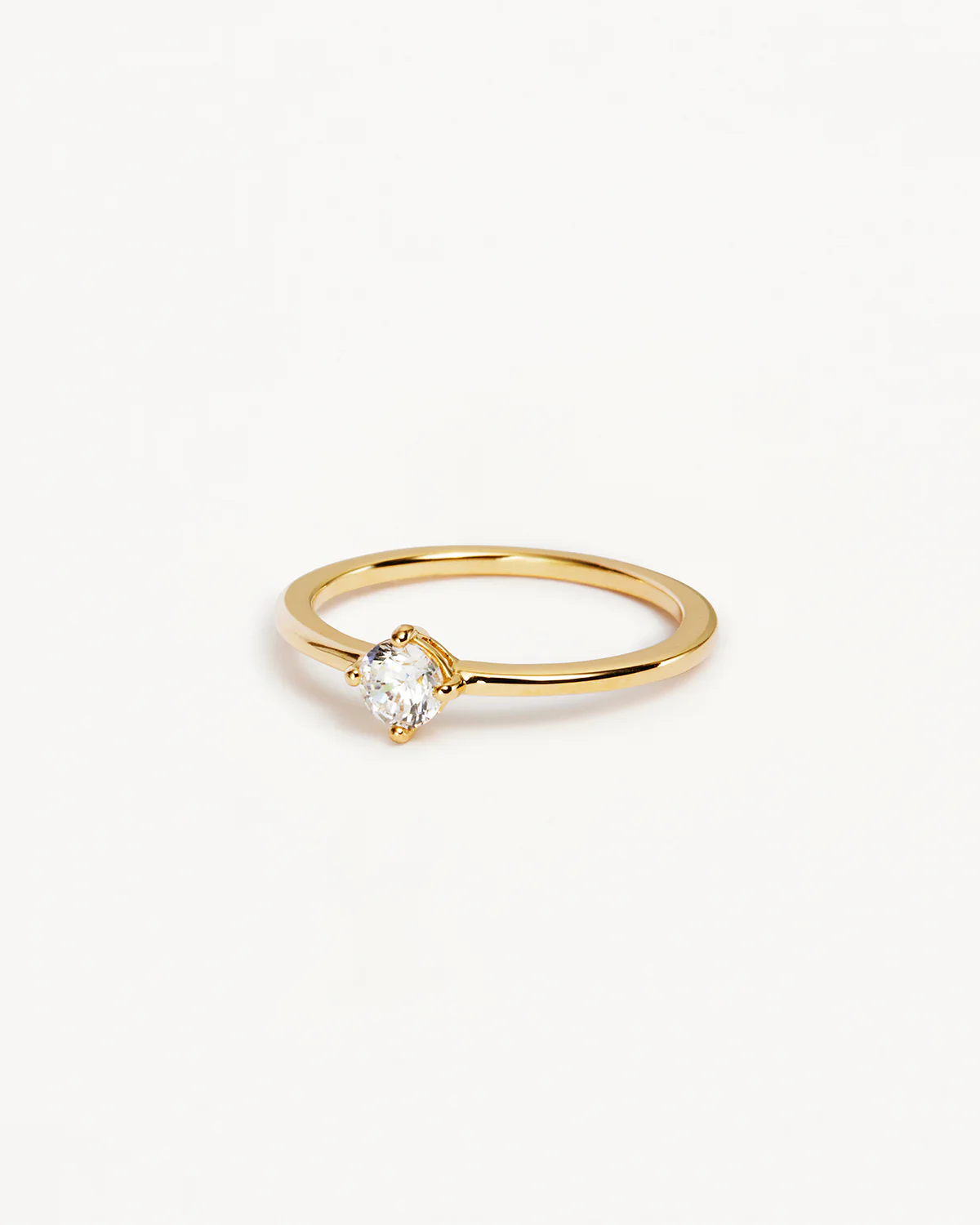 14k Solid Gold Water Drop Lab-Grown Diamond Ring - 4mm