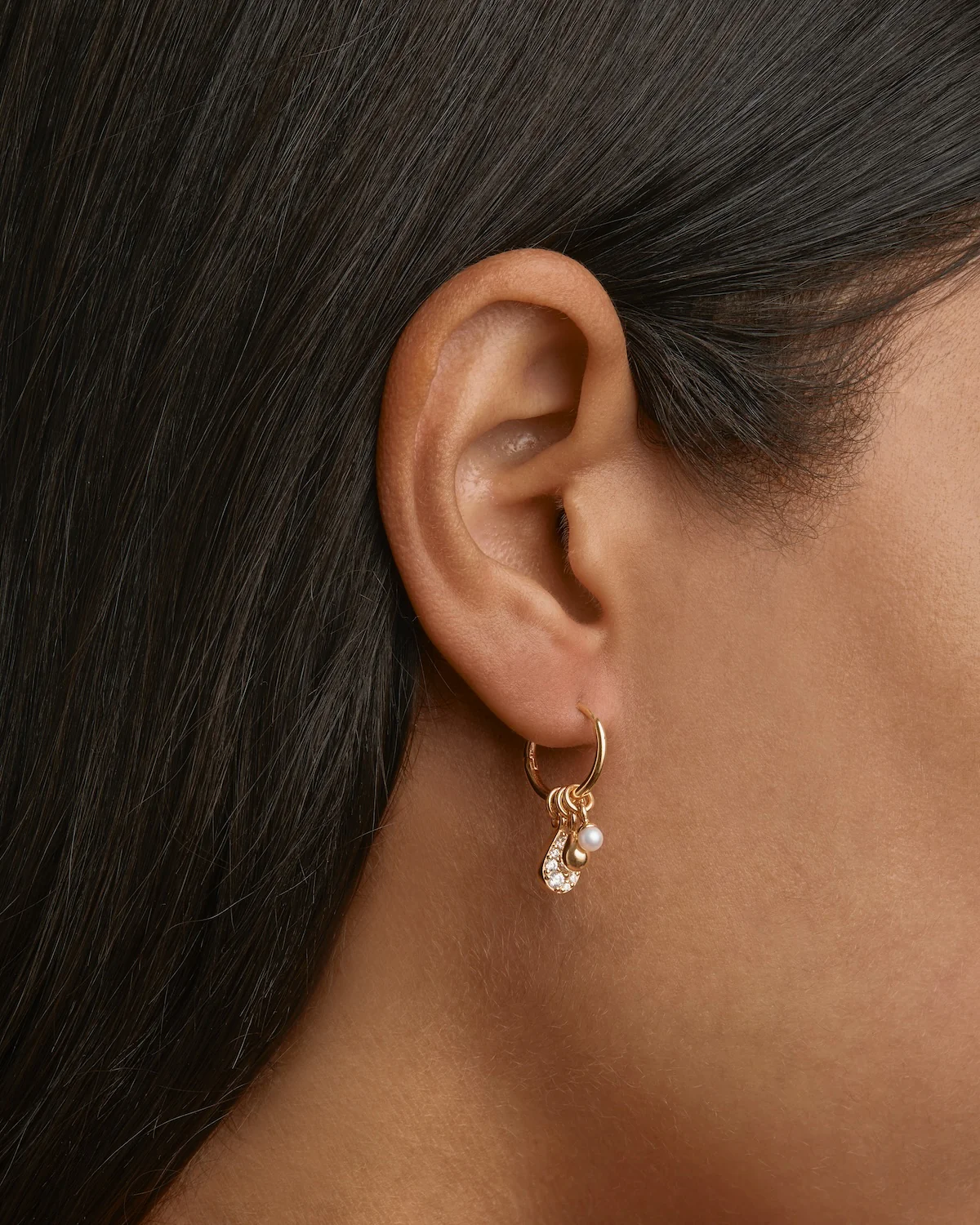18k Gold Vermeil Ocean Mist Hoops