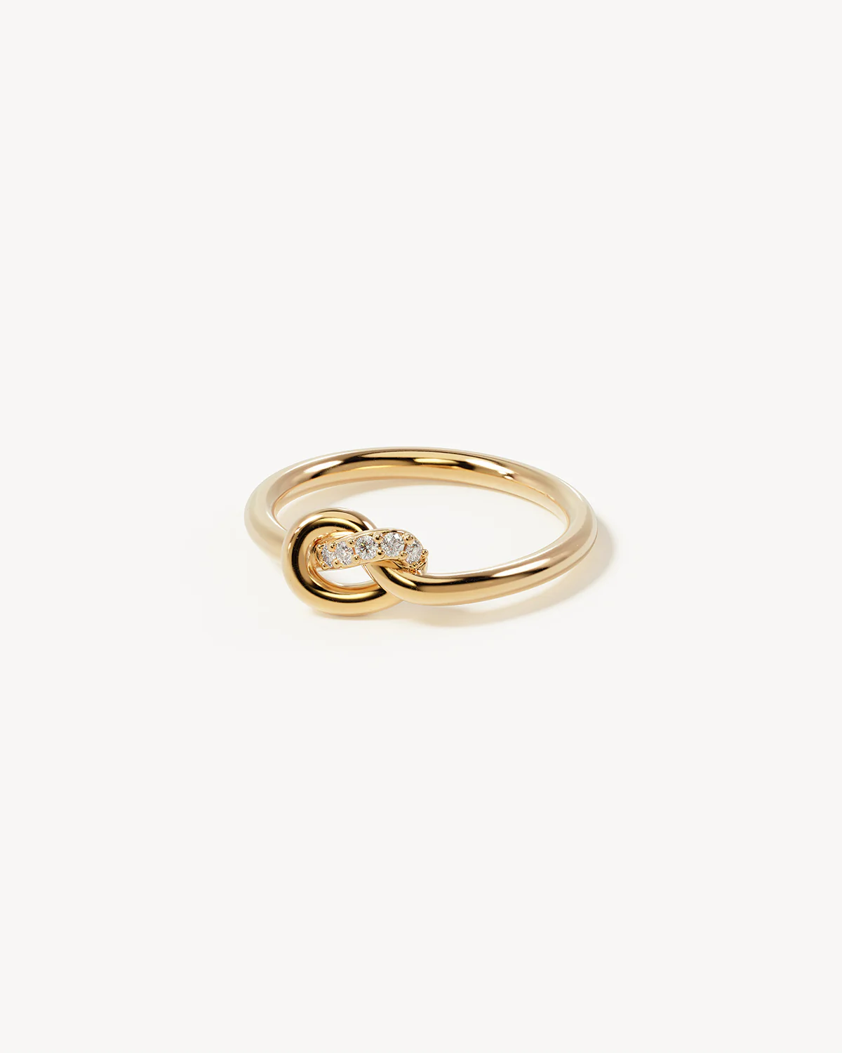18k Gold Vermeil Love Knot Lab-Grown Diamond Ring