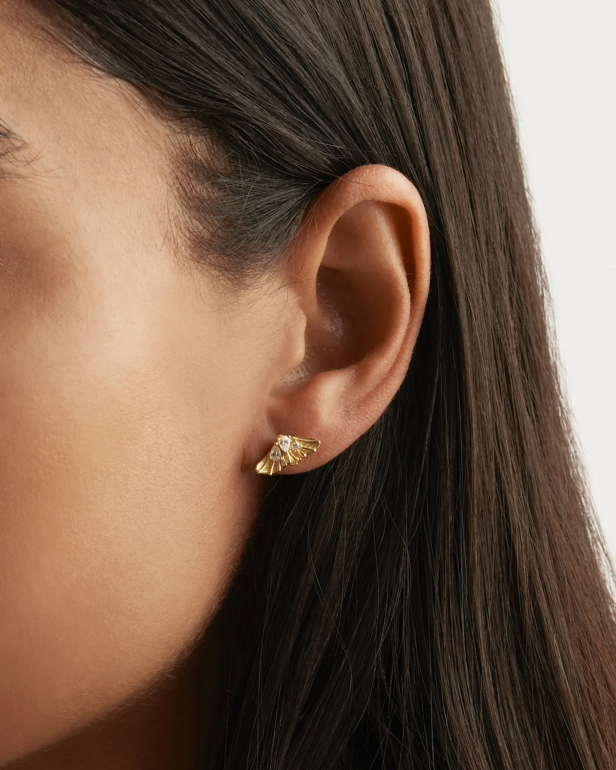 18k Gold Vermeil Ocean Whisper Stud Earrings