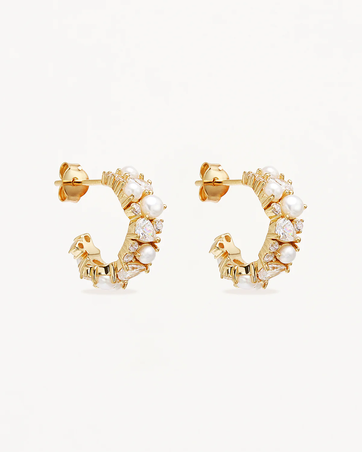18k Gold Vermeil Sea Foam Hoops