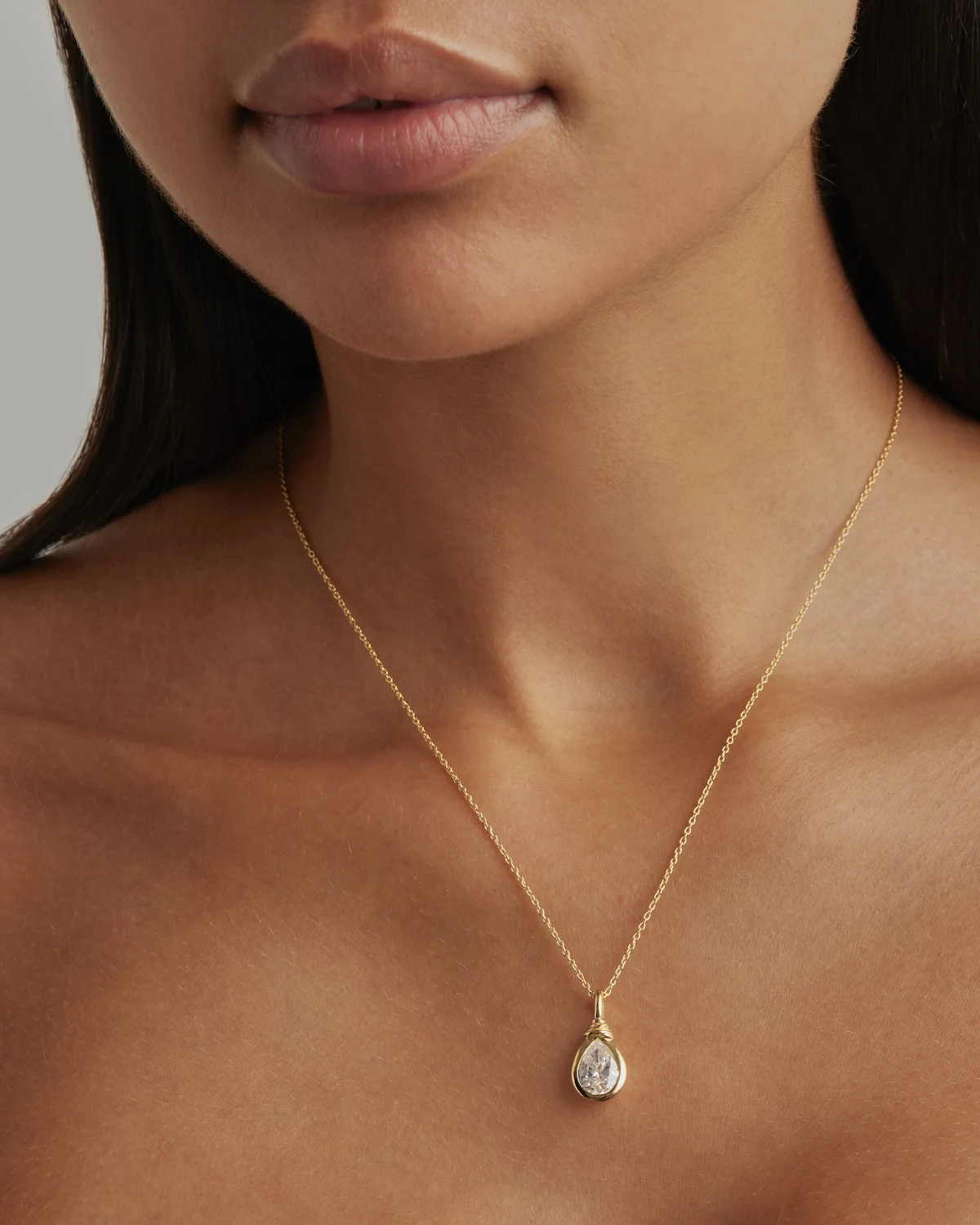 18k Gold Vermeil Soul Searching Necklace - Crystal Mist