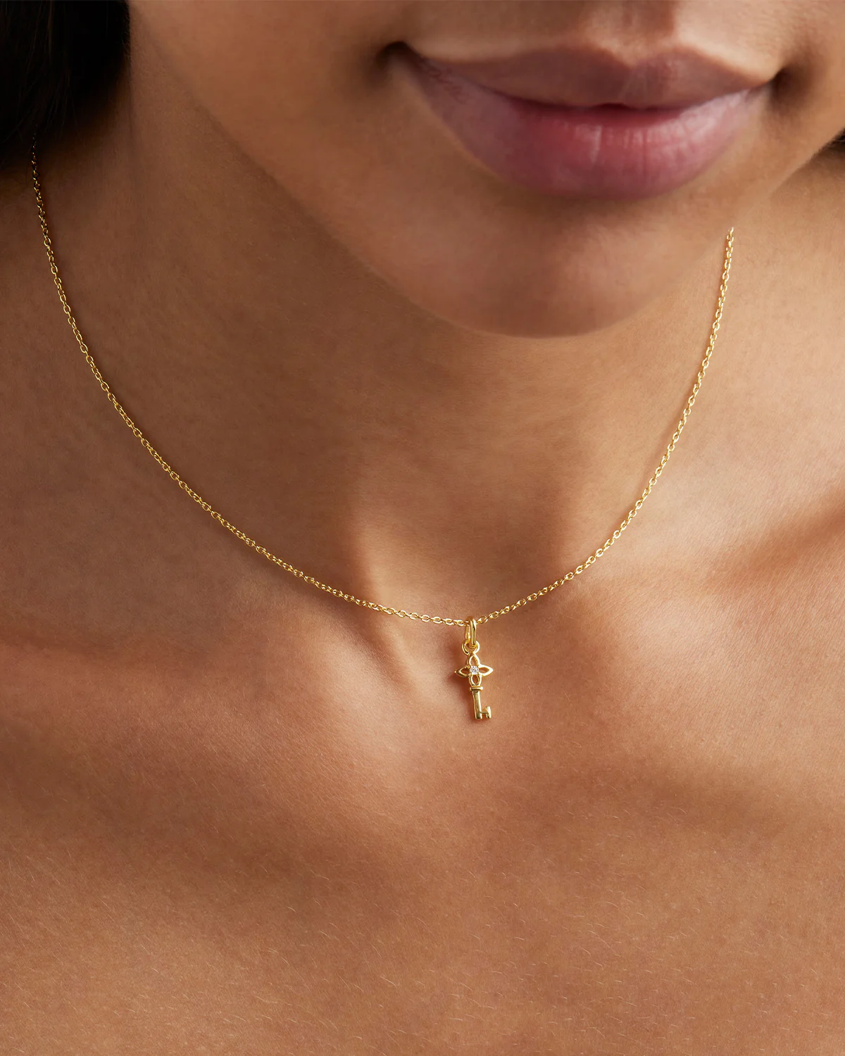 18k Gold Vermeil Key to My Heart Pendant