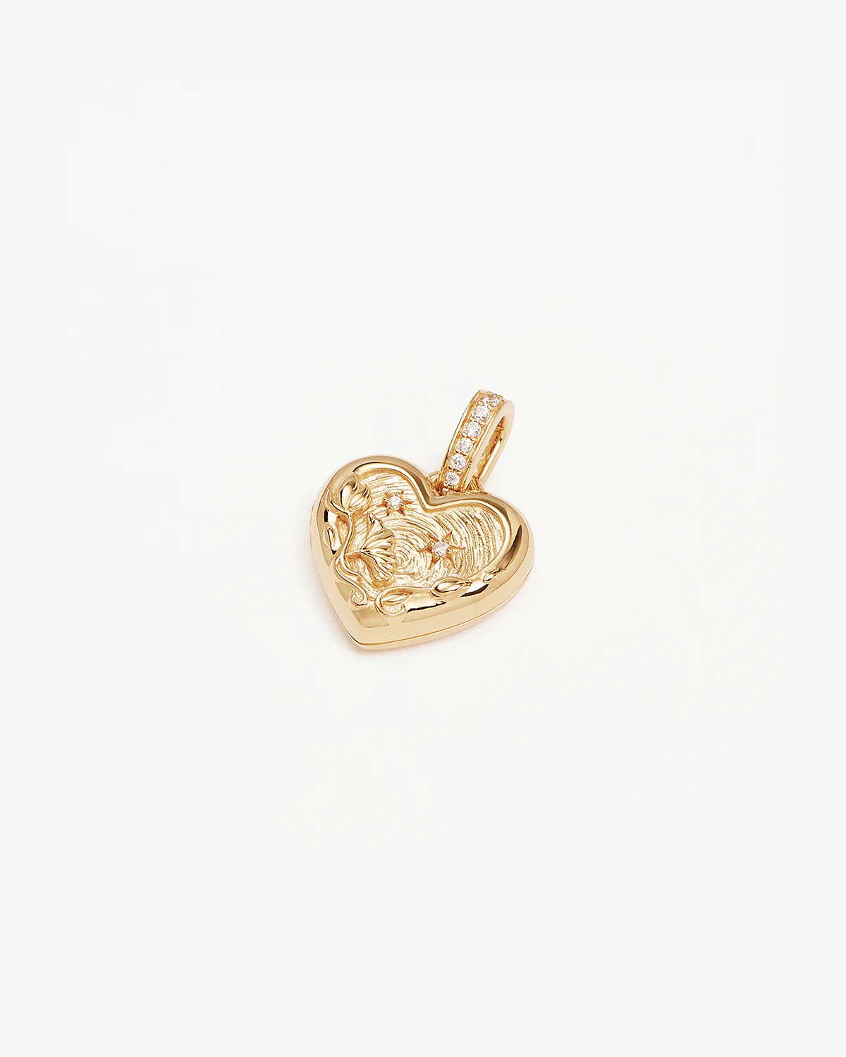 18k Gold Vermeil Blooming Together Small Heart Locket Pendant