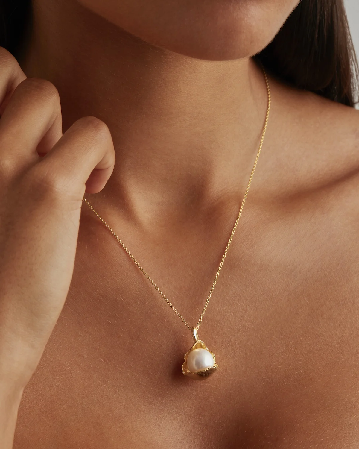 18k Gold Vermeil A Place to Dream Pearl Necklace