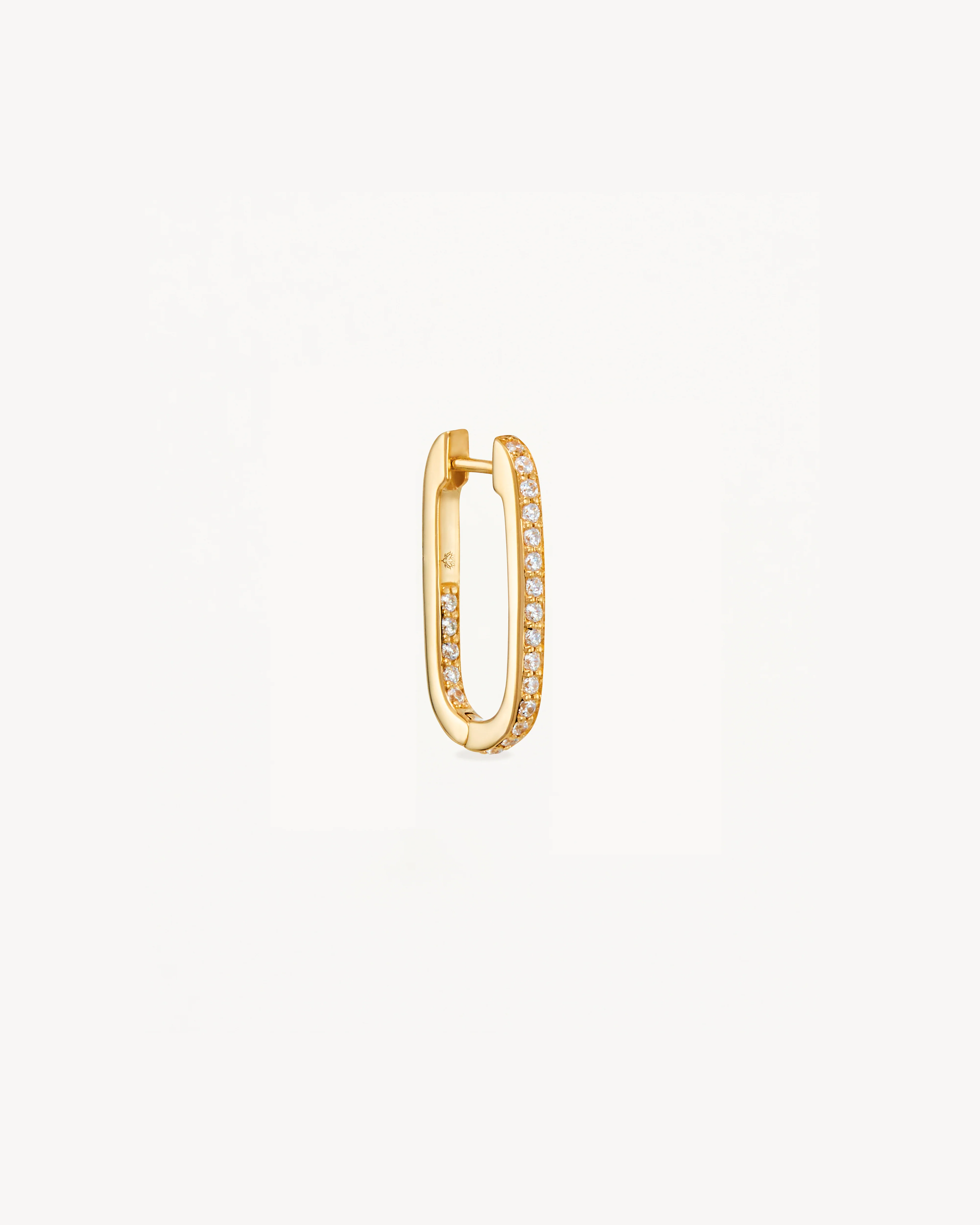 14k Solid Gold Aura Lab-Grown Diamond Hoop