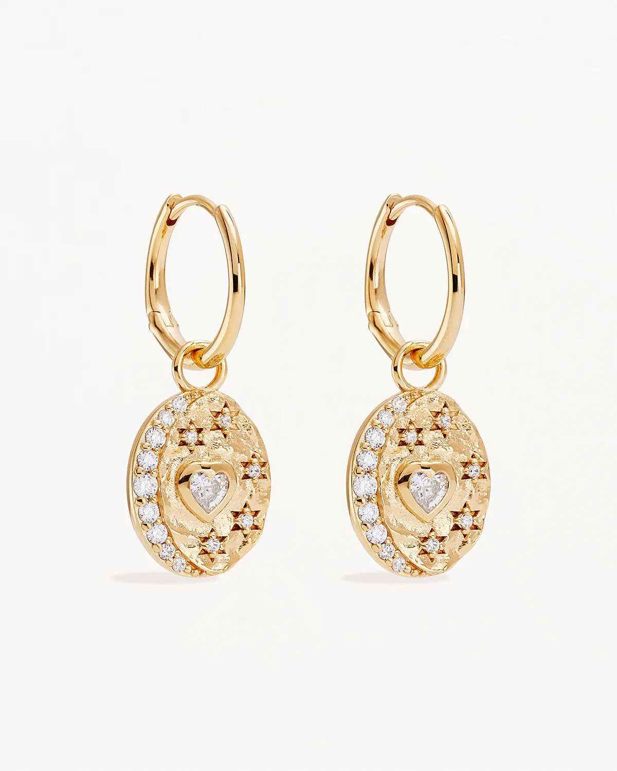 18k Gold Vermeil Love You to the Moon and Back Hoops
