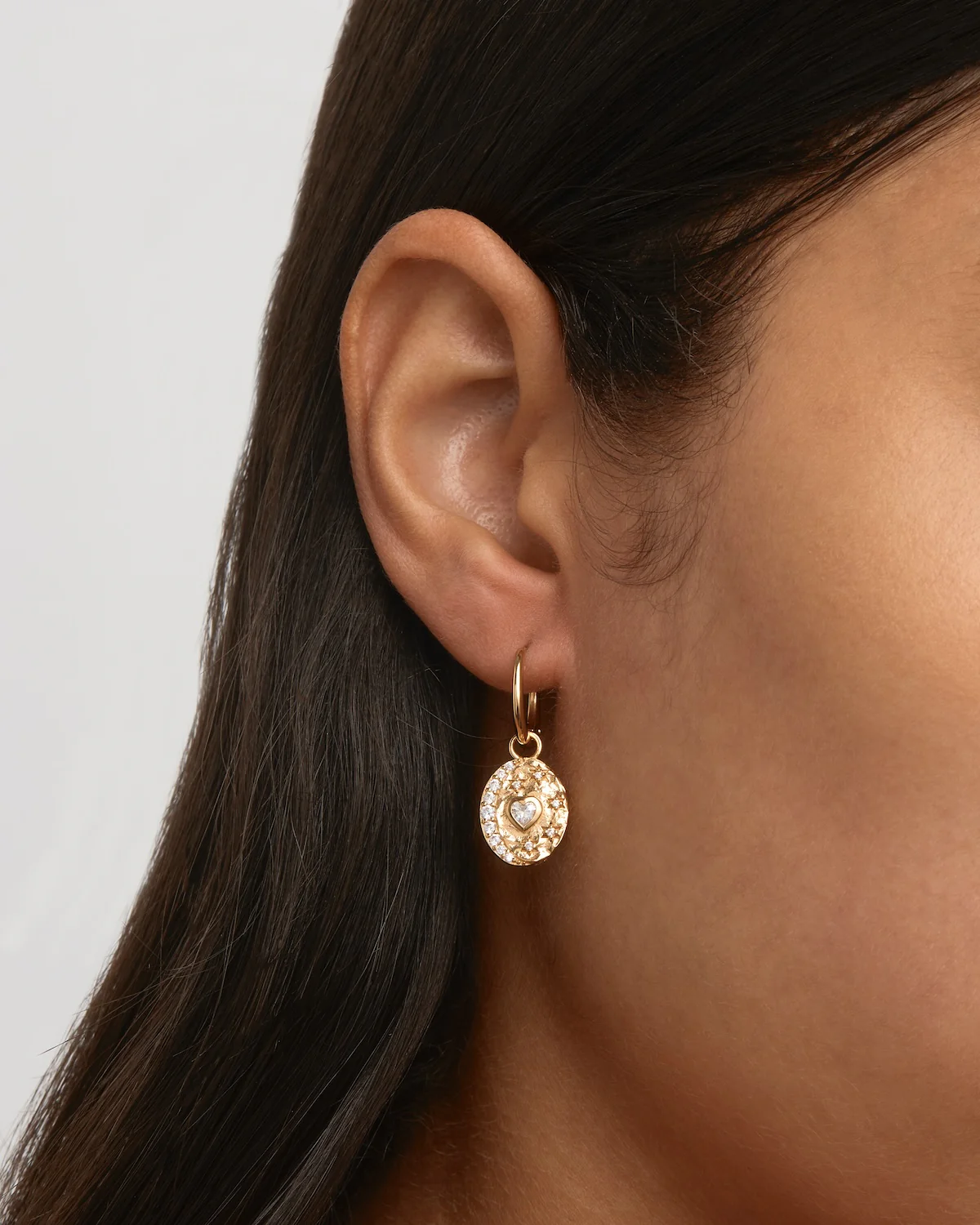18k Gold Vermeil Love You to the Moon and Back Hoops