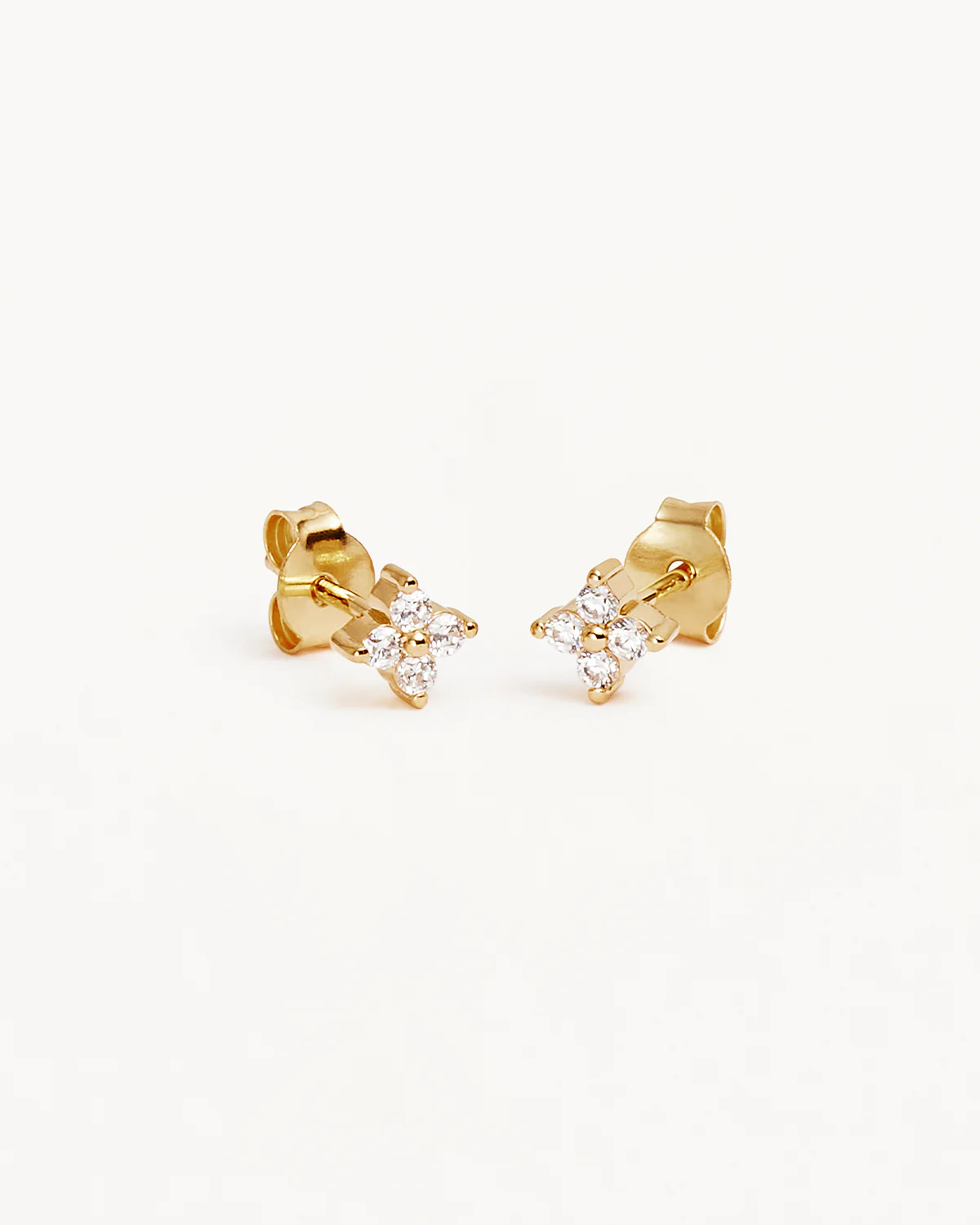 18k Gold Vermeil Crystal Bloom Stud Earrings