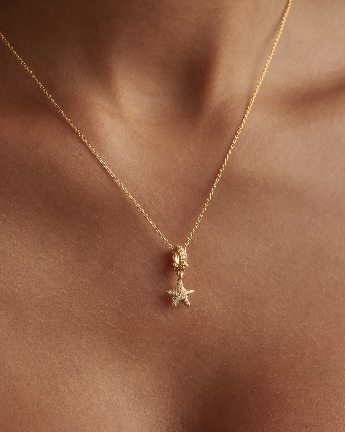 18k Gold Vermeil By the Sea Starfish Pendant