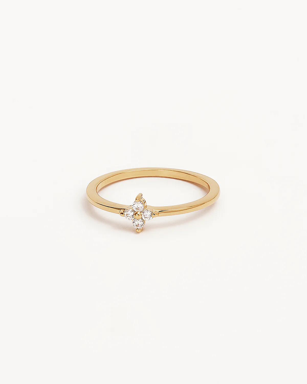18k Gold Vermeil Crystal Bloom Ring