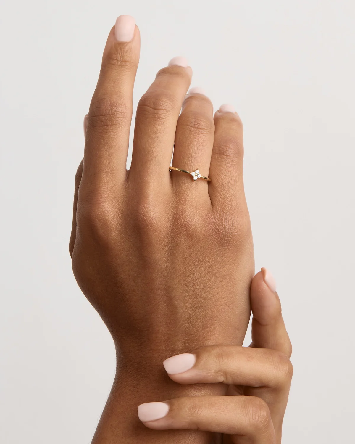 18k Gold Vermeil Crystal Bloom Ring