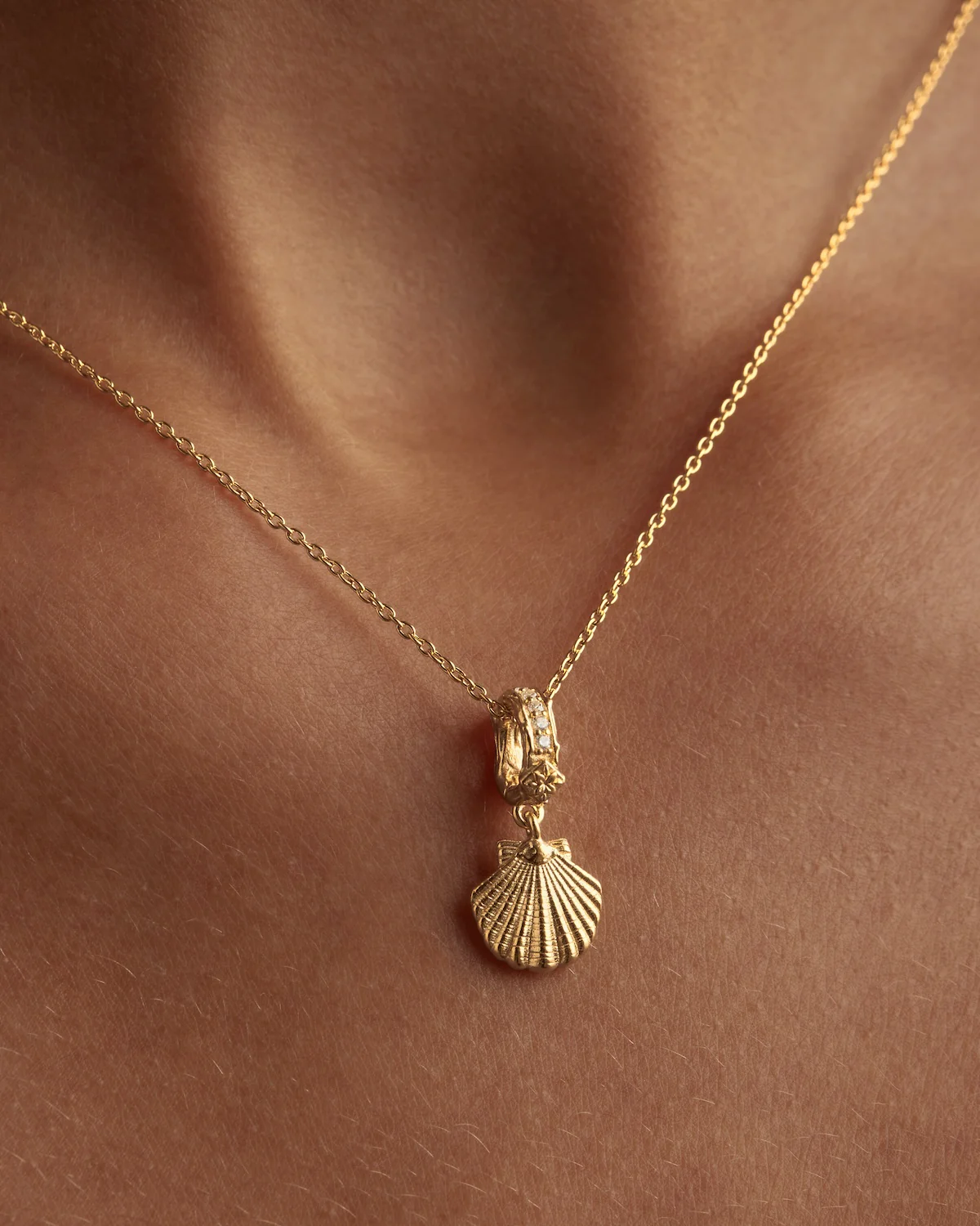 18k Gold Vermeil By the Shore Shell Pendant
