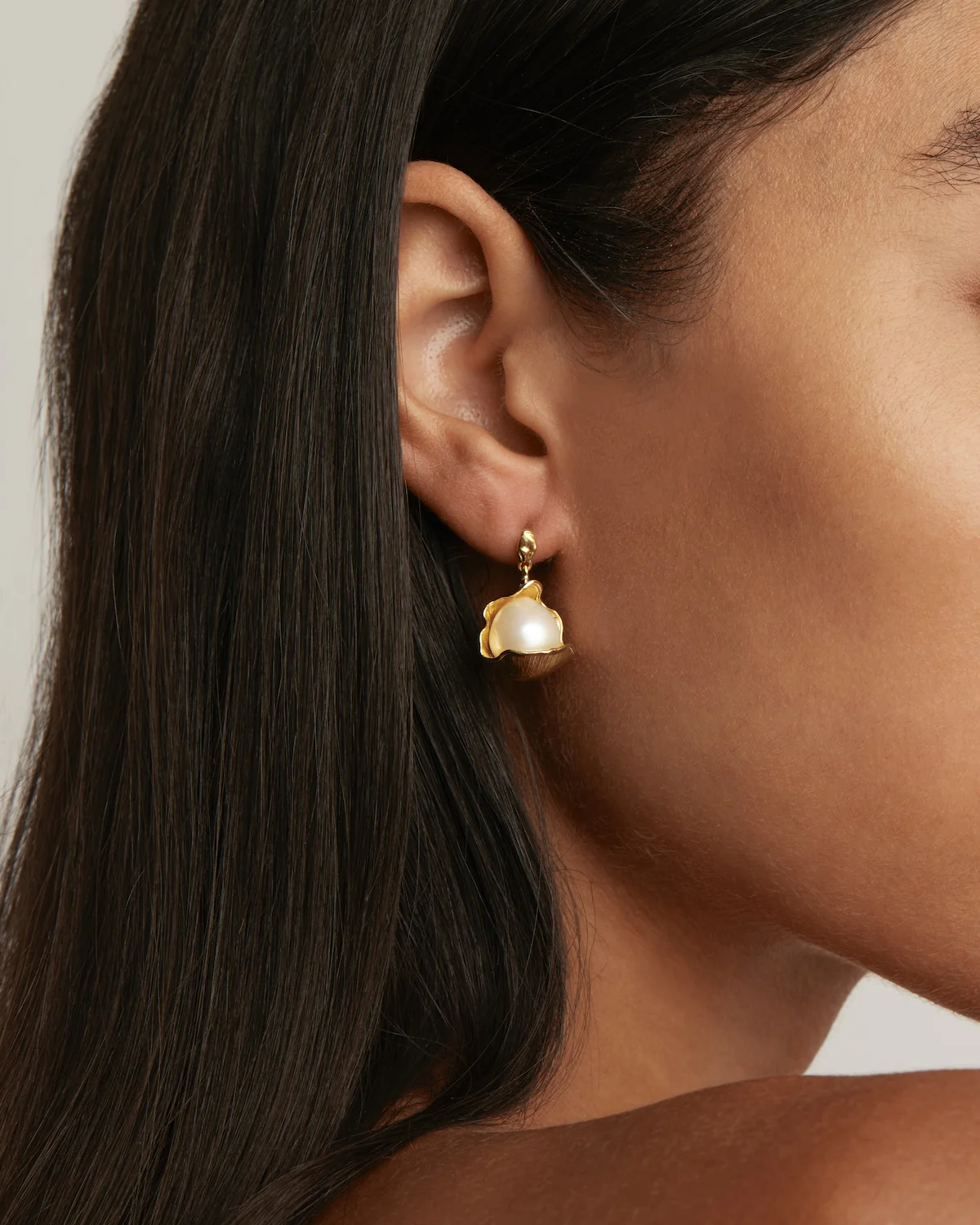 18k Gold Vermeil A Place to Dream Pearl Drop Earrings