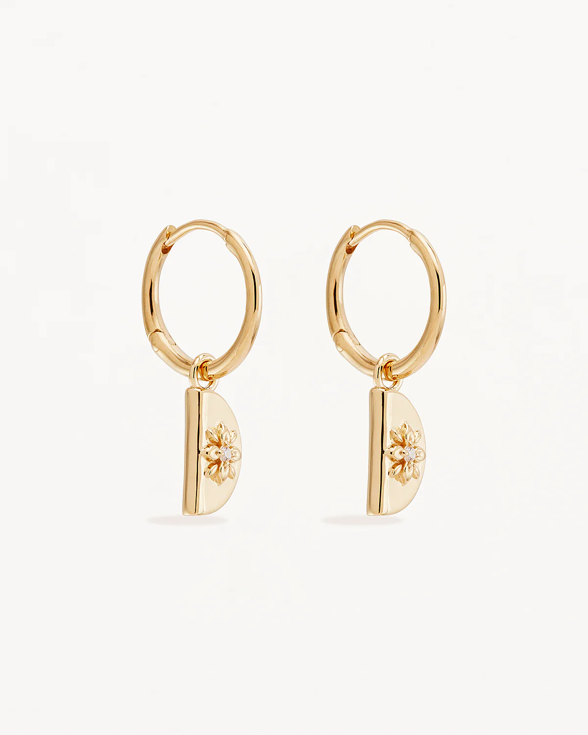 18k Gold Vermeil Lotus Hoops