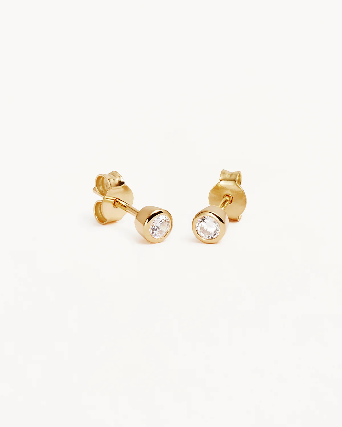 18k Gold Vermeil Radiant Crystal Stud Earrings