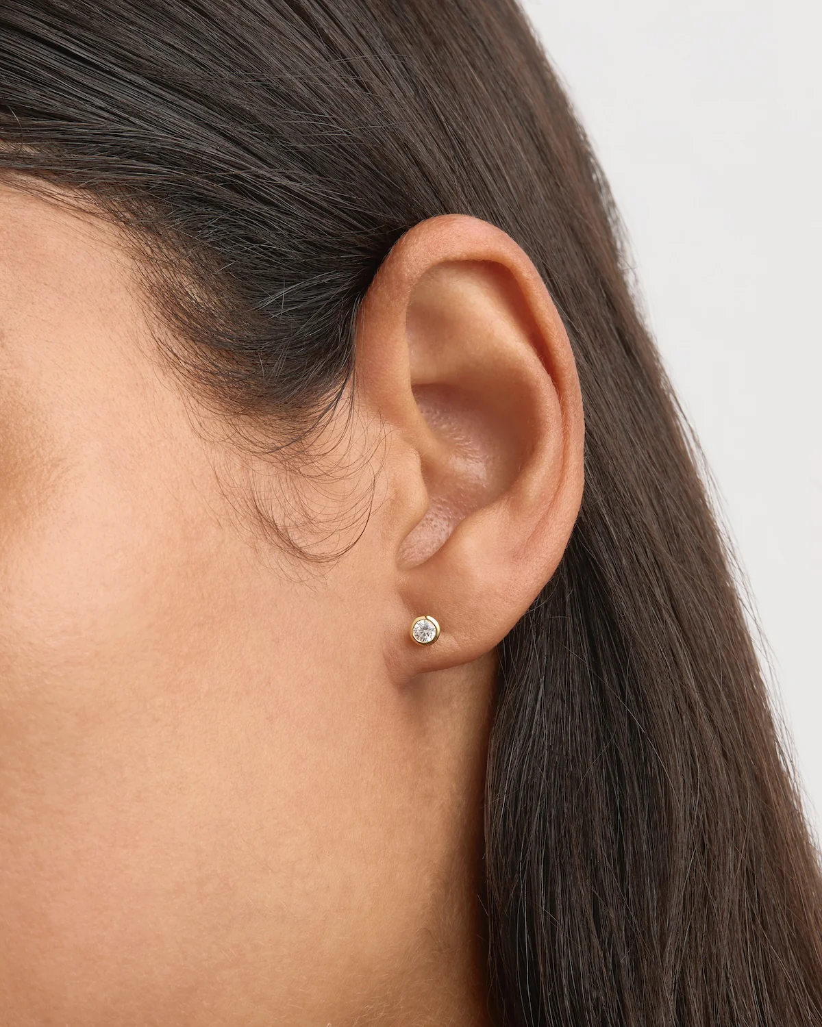 18k Gold Vermeil Radiant Crystal Stud Earrings