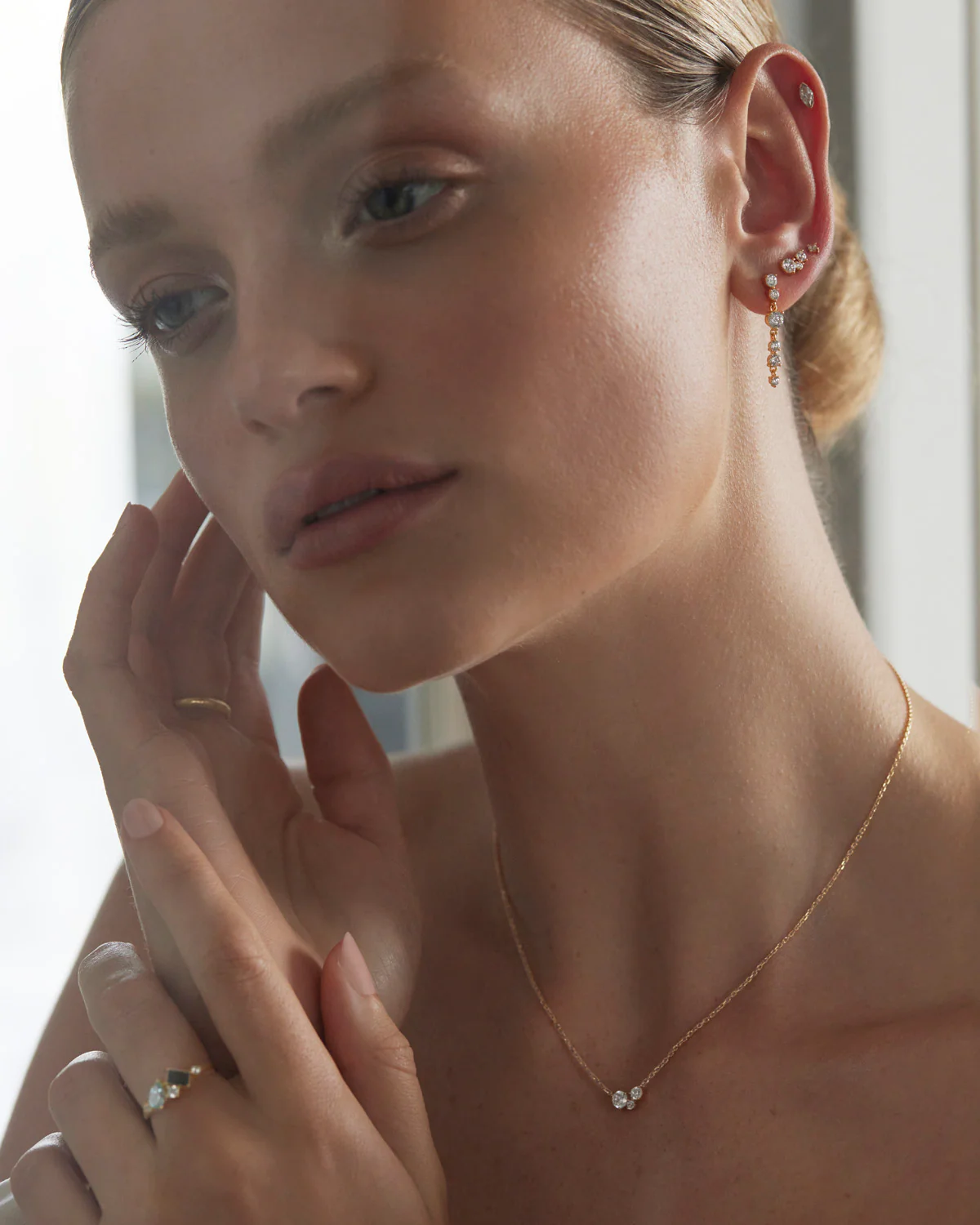 1460-18k-gold-vermeil-whispers-of-love-stud-earrings-4.webp 18k Gold Vermeil Whispers of Love Stud Earrings