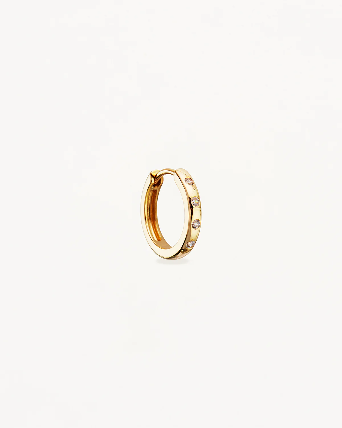 14k Solid Gold Cosmic Lab-Grown Diamond Hoop