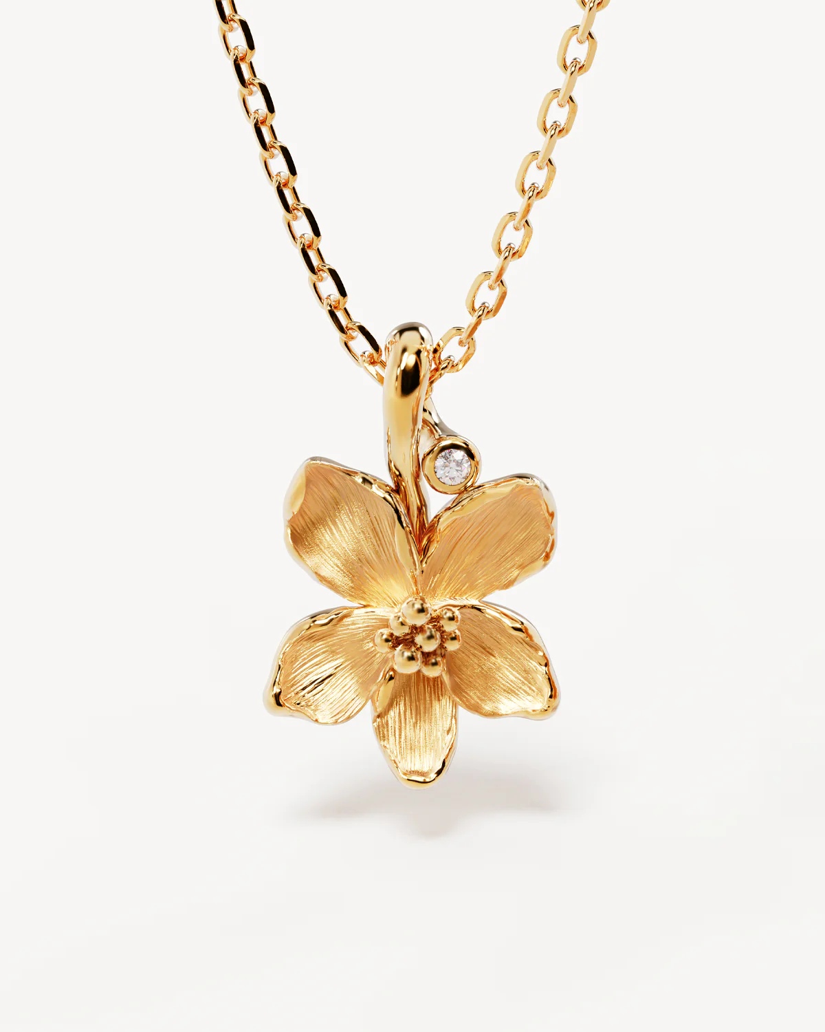 18k Gold Vermeil Violet February Birth Flower Necklace