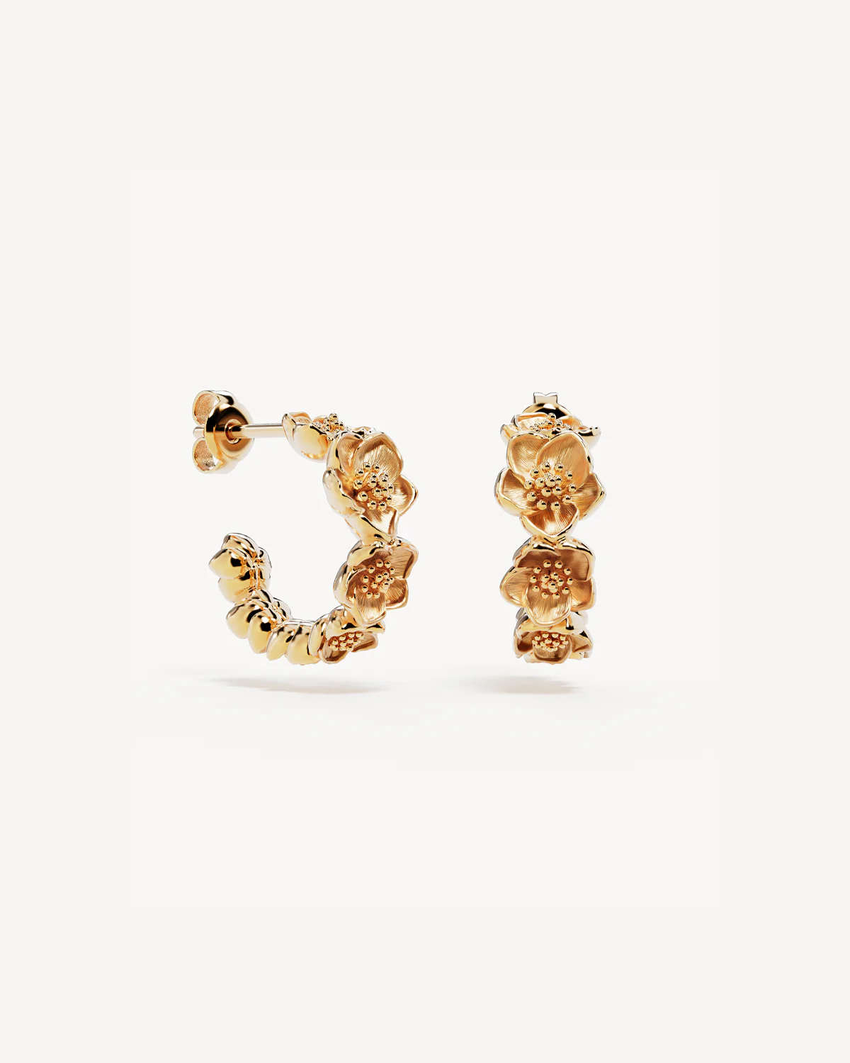 18k Gold Vermeil Bloom With Grace Hoops