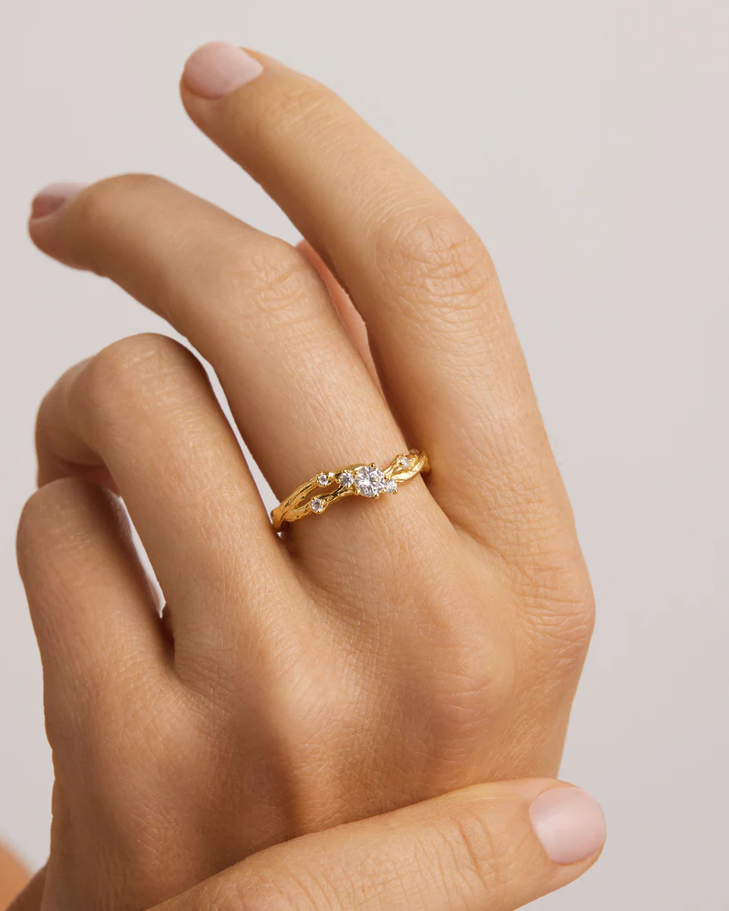 18k Gold Vermeil No Rain, No Flowers Ring