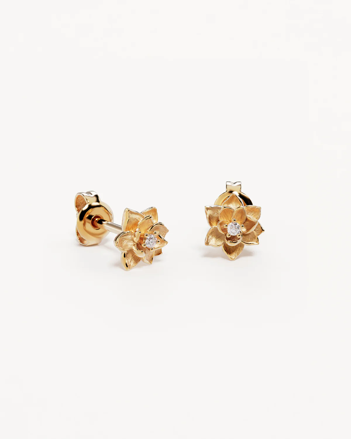 18k Gold Vermeil Bloom Within Lotus Stud Earrings