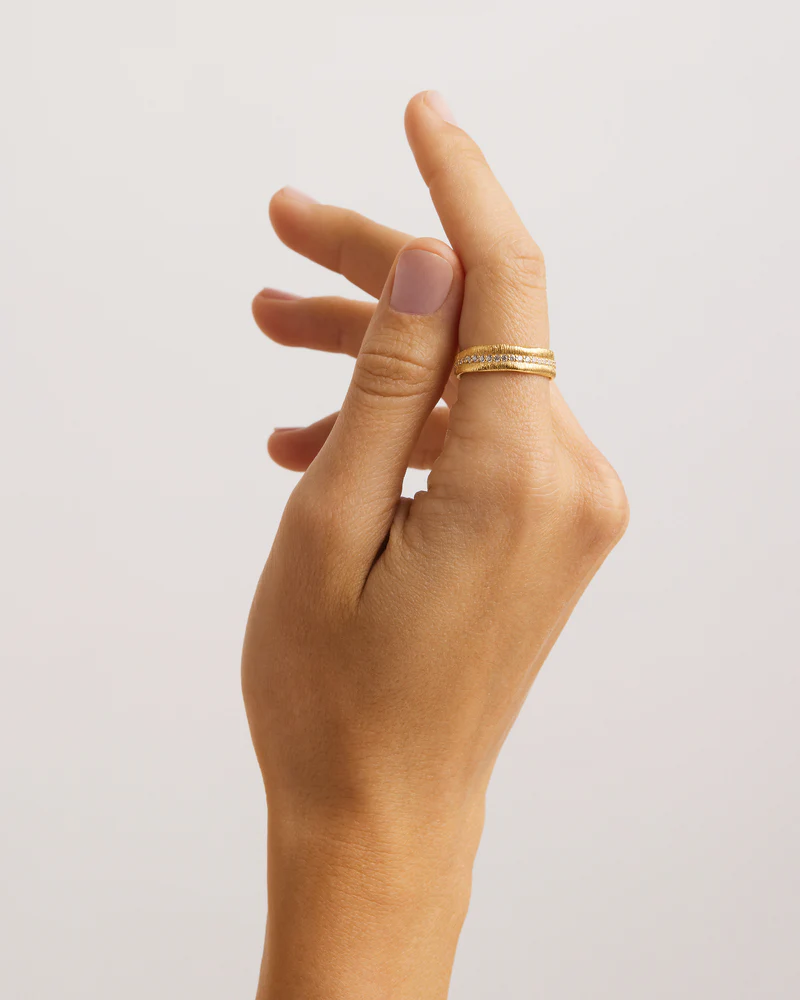 18k Gold Vermeil Begin Again Band Ring