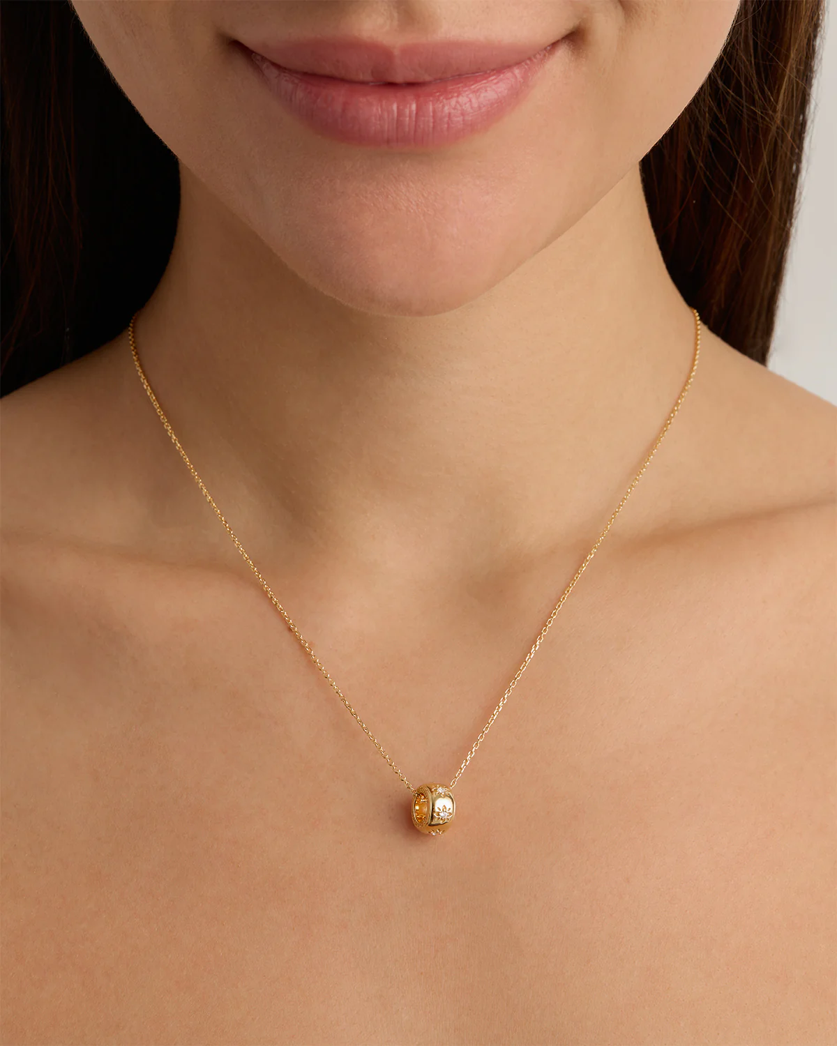 18k Gold Vermeil 18" New Beginnings Lotus Petal Charm Necklace