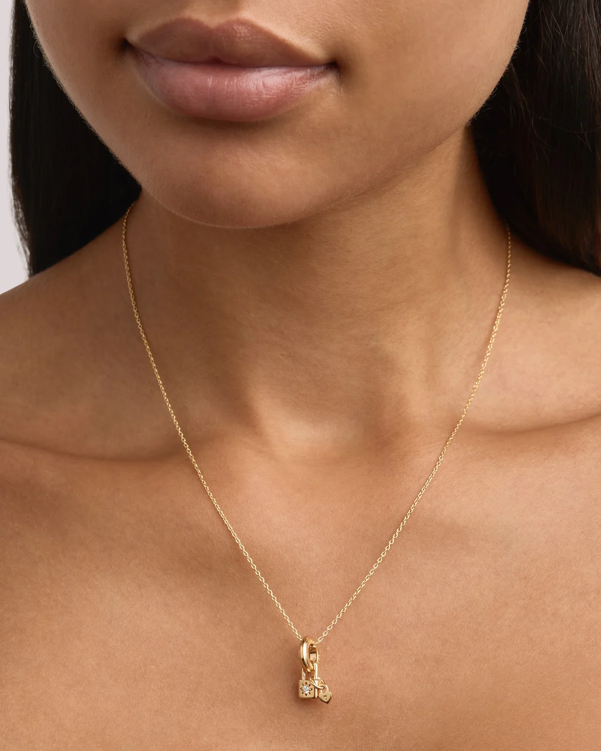 18k Gold Vermeil 18" With You Always Petal Charm Necklace