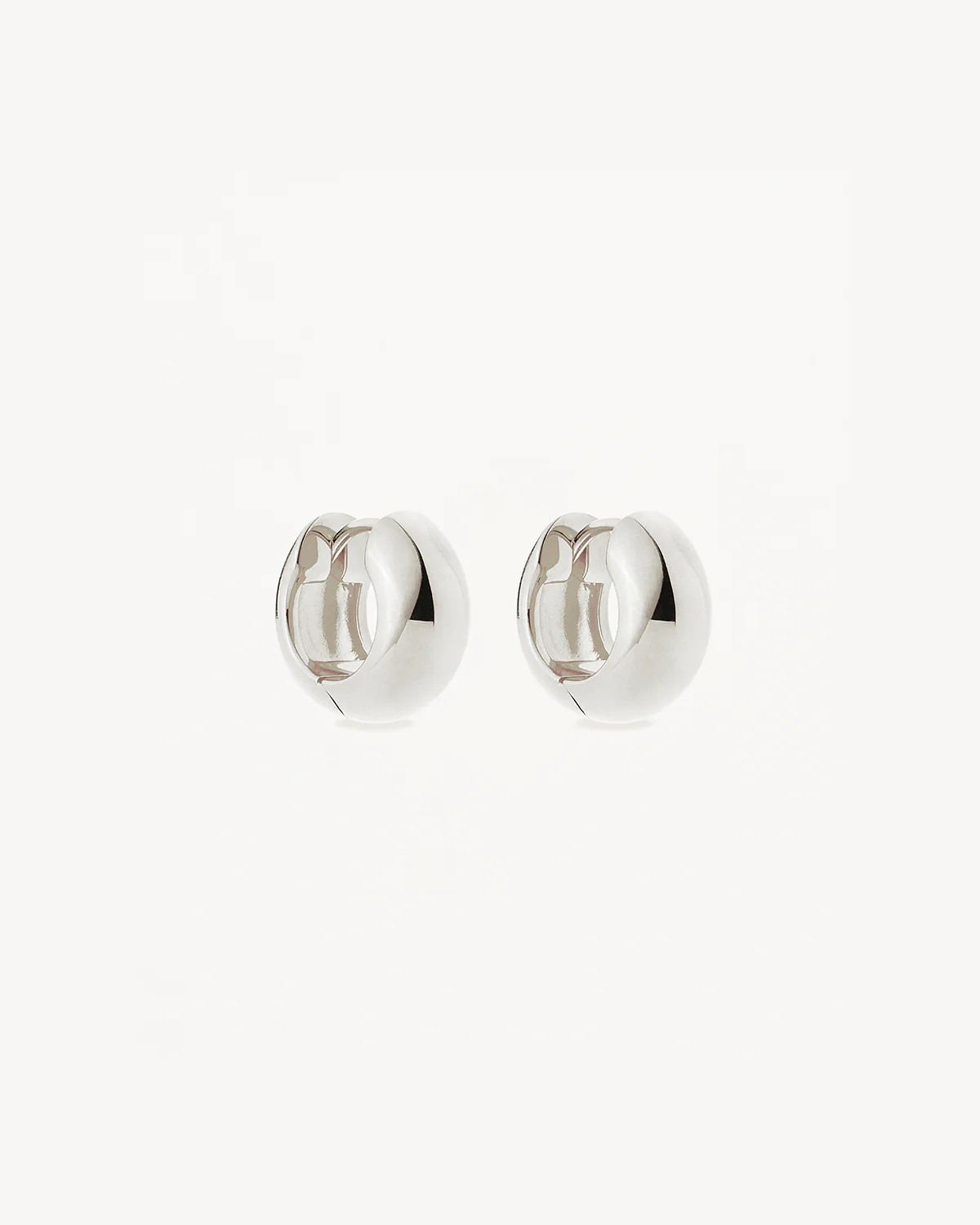 Sterling Silver Bold Huggie Hoops
