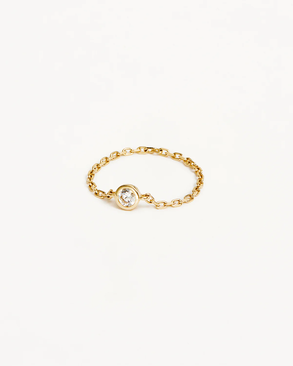 9k Solid Gold Celestial Lab-Grown Diamond Chain Ring