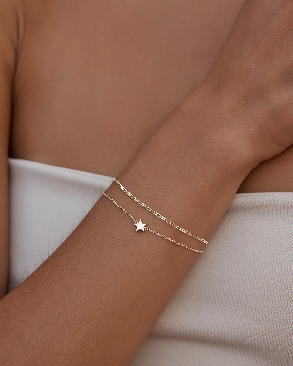 9k Solid Gold Wishing on a Star Bracelet