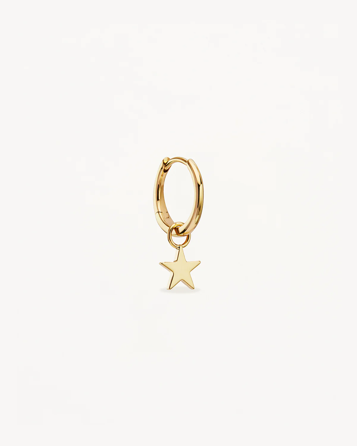 9k Solid Gold Wishing on a Star Hoop