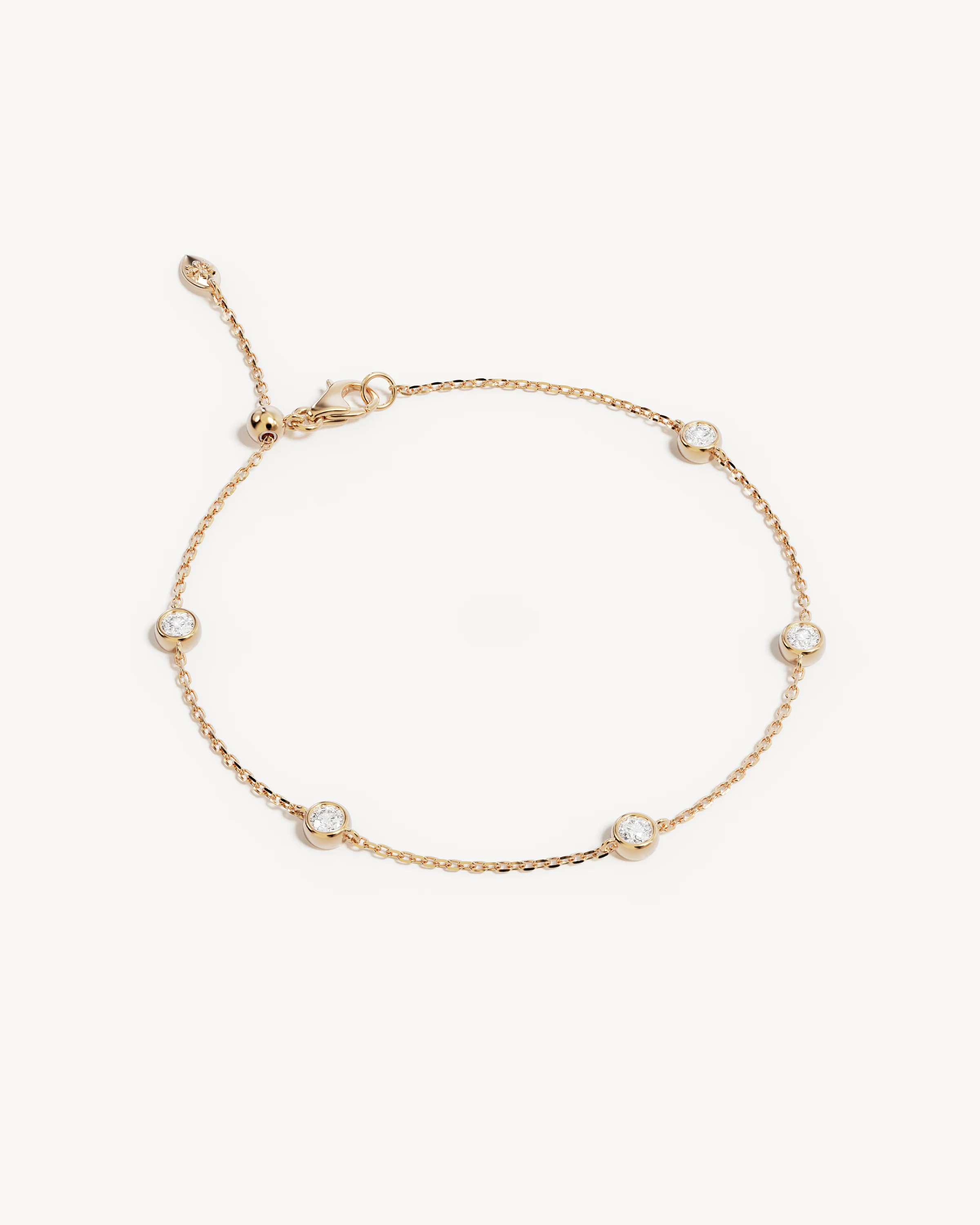 9k Solid Gold Sunlit Path Lab-Grown Diamond Bracelet