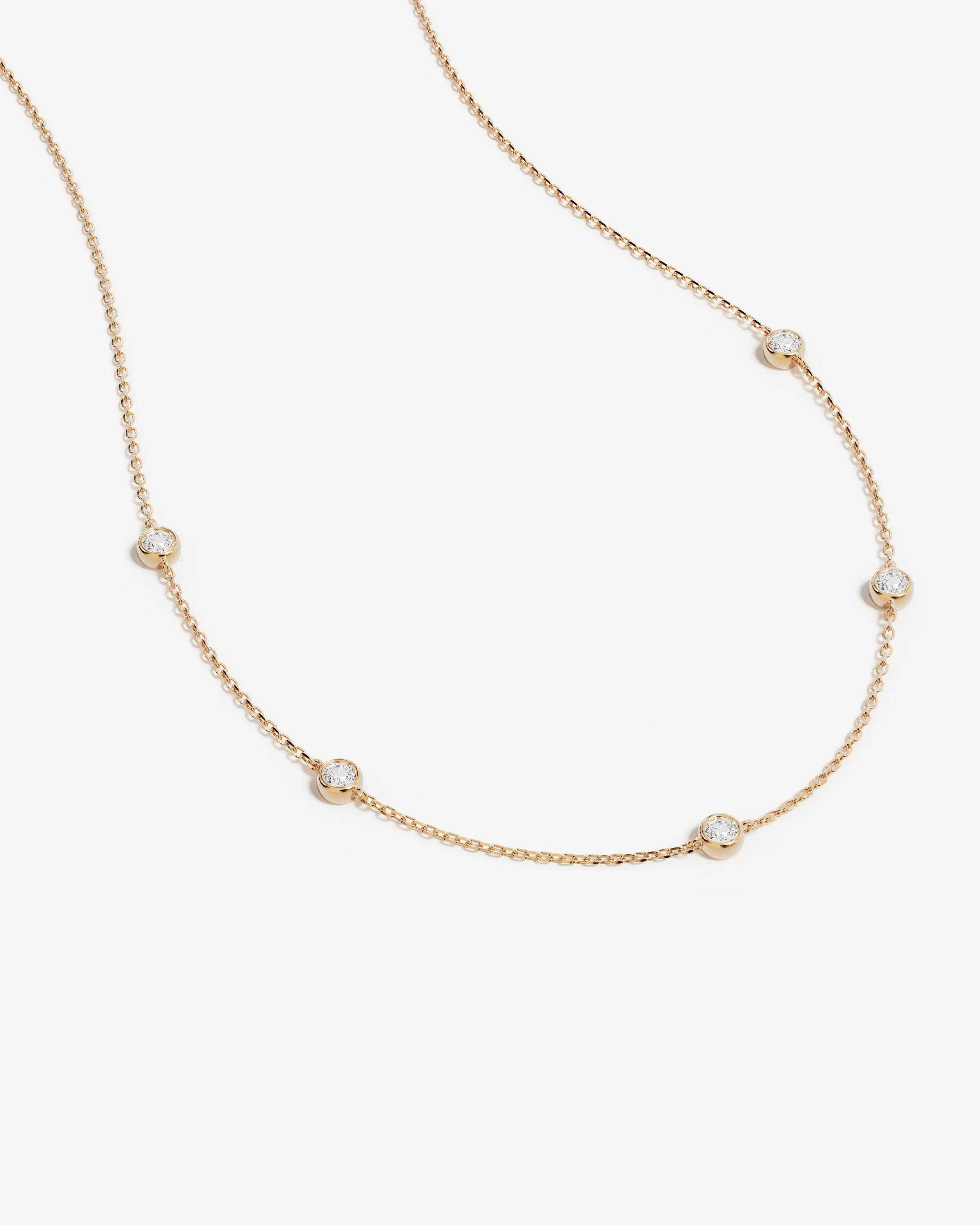 9k Solid Gold Sunlit Path Lab-Grown Diamond Choker