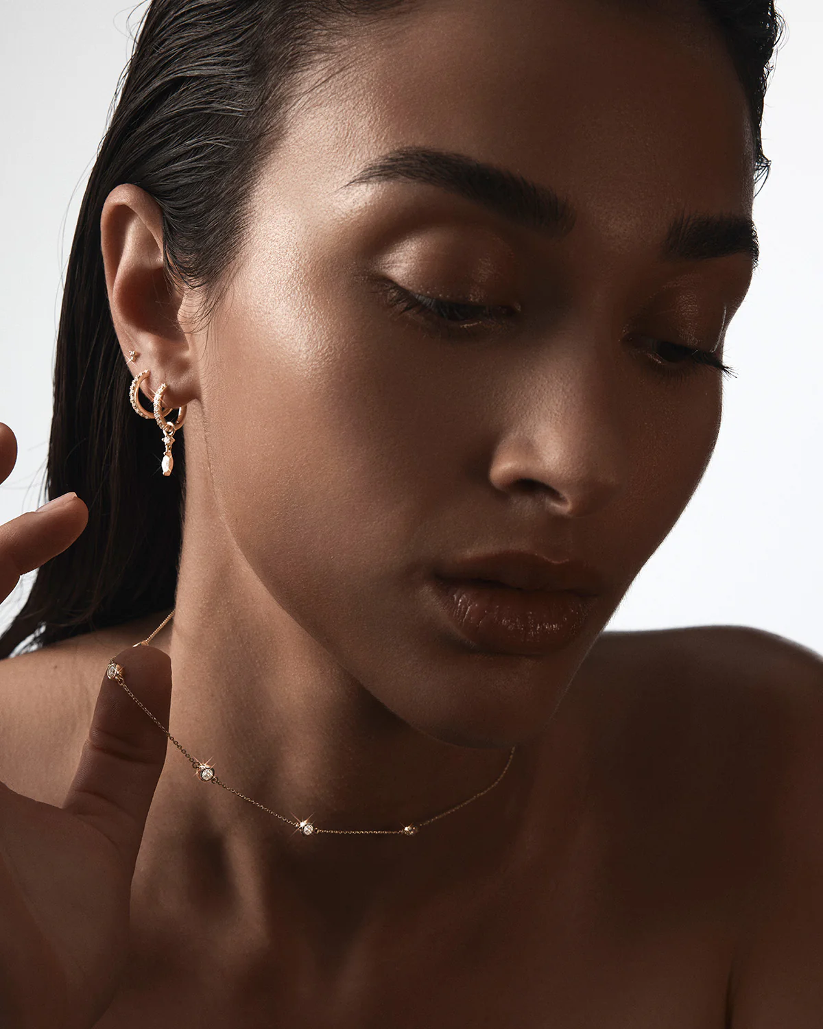 9k Solid Gold Sunlit Path Lab-Grown Diamond Choker
