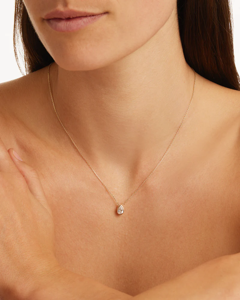 9k Solid Gold Echoes of Her Lab-Grown Diamond Necklace