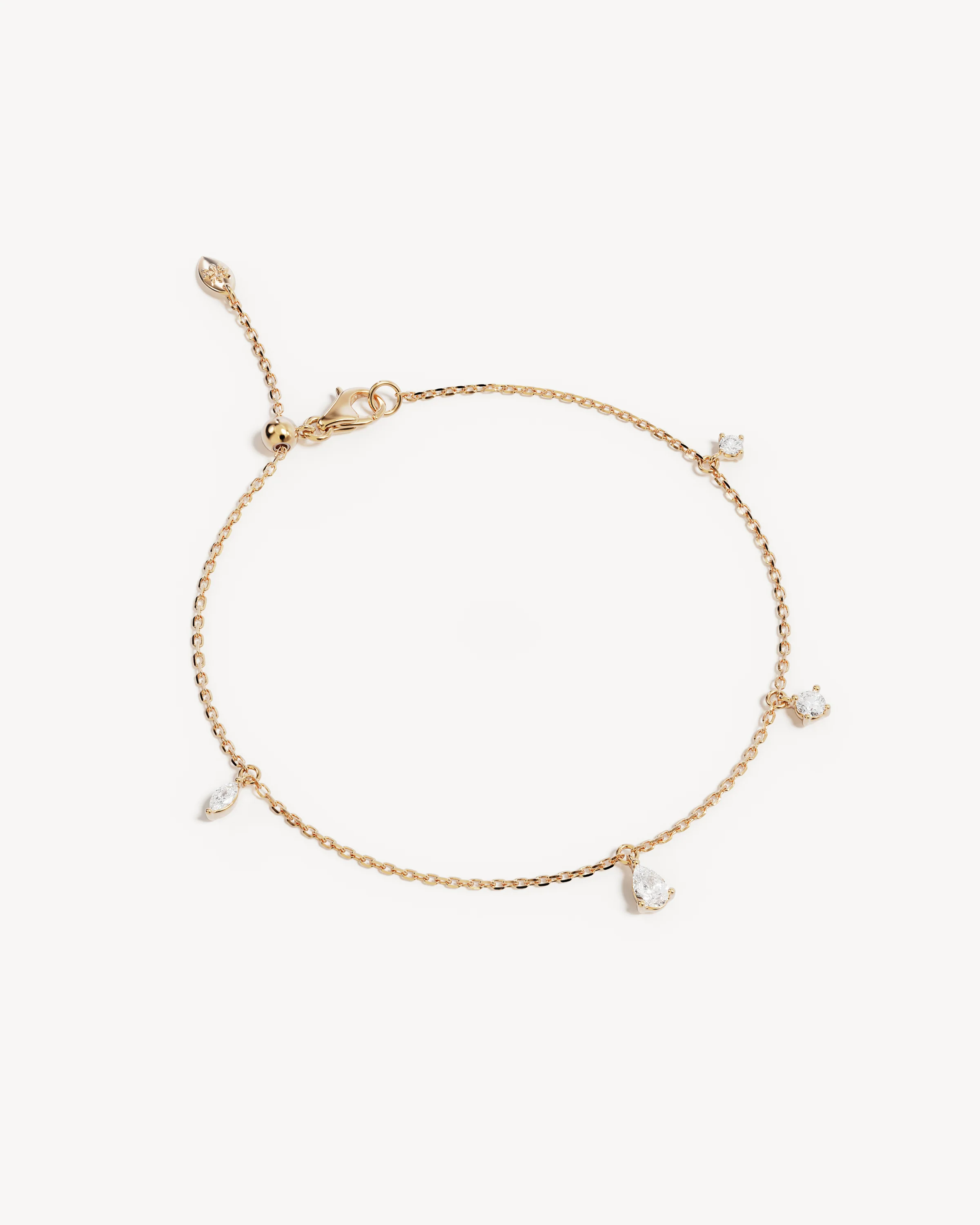 9k Solid Gold Morning Light Lab-Grown Diamond Bracelet
