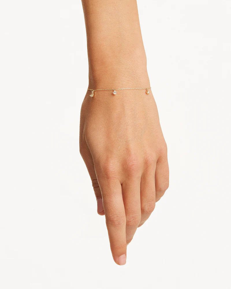 9k Solid Gold Morning Light Lab-Grown Diamond Bracelet